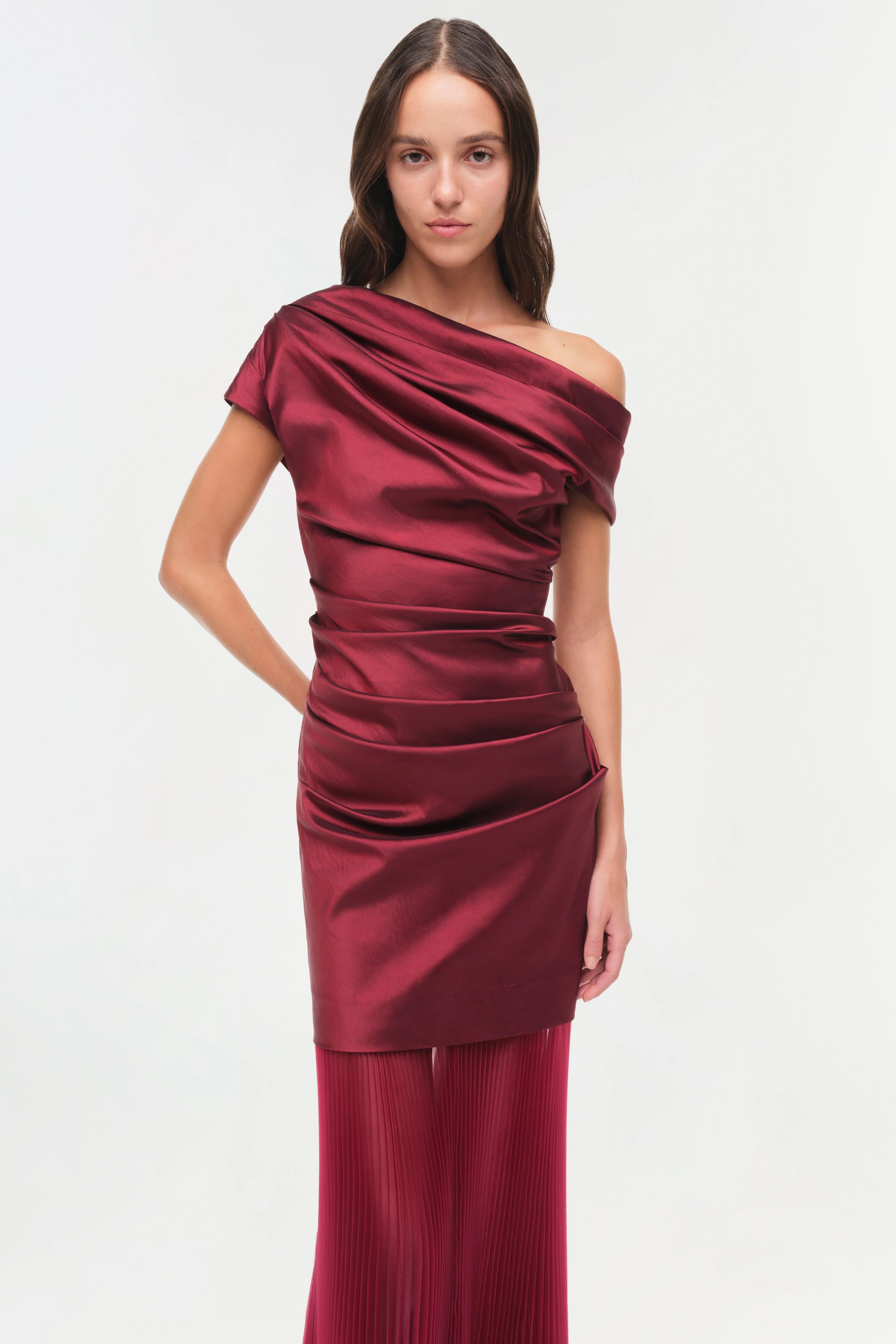Ammalie Taffeta Midi Dress - Image 3