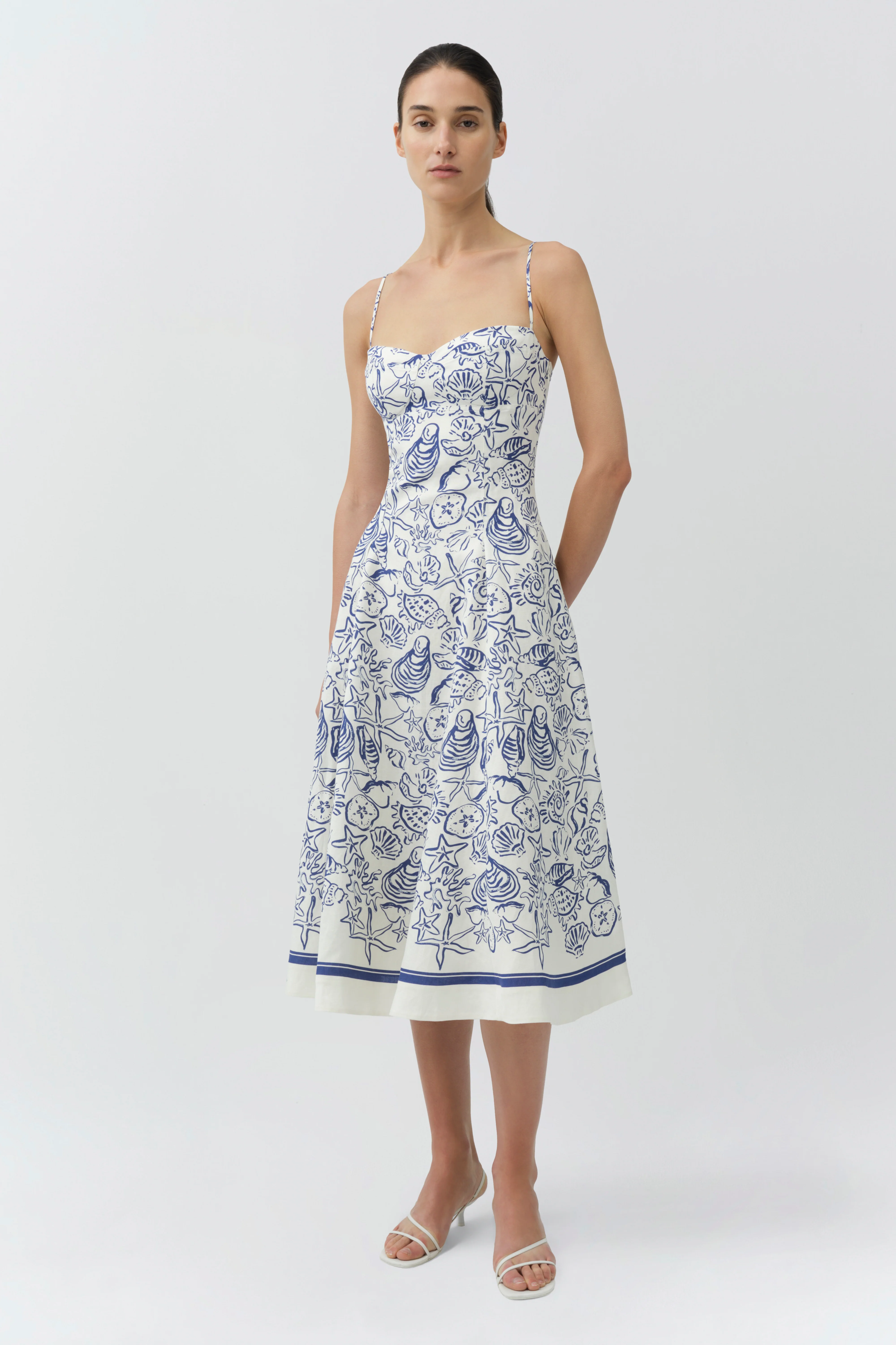 Analise Linen Bustier Midi Dress - Image 2