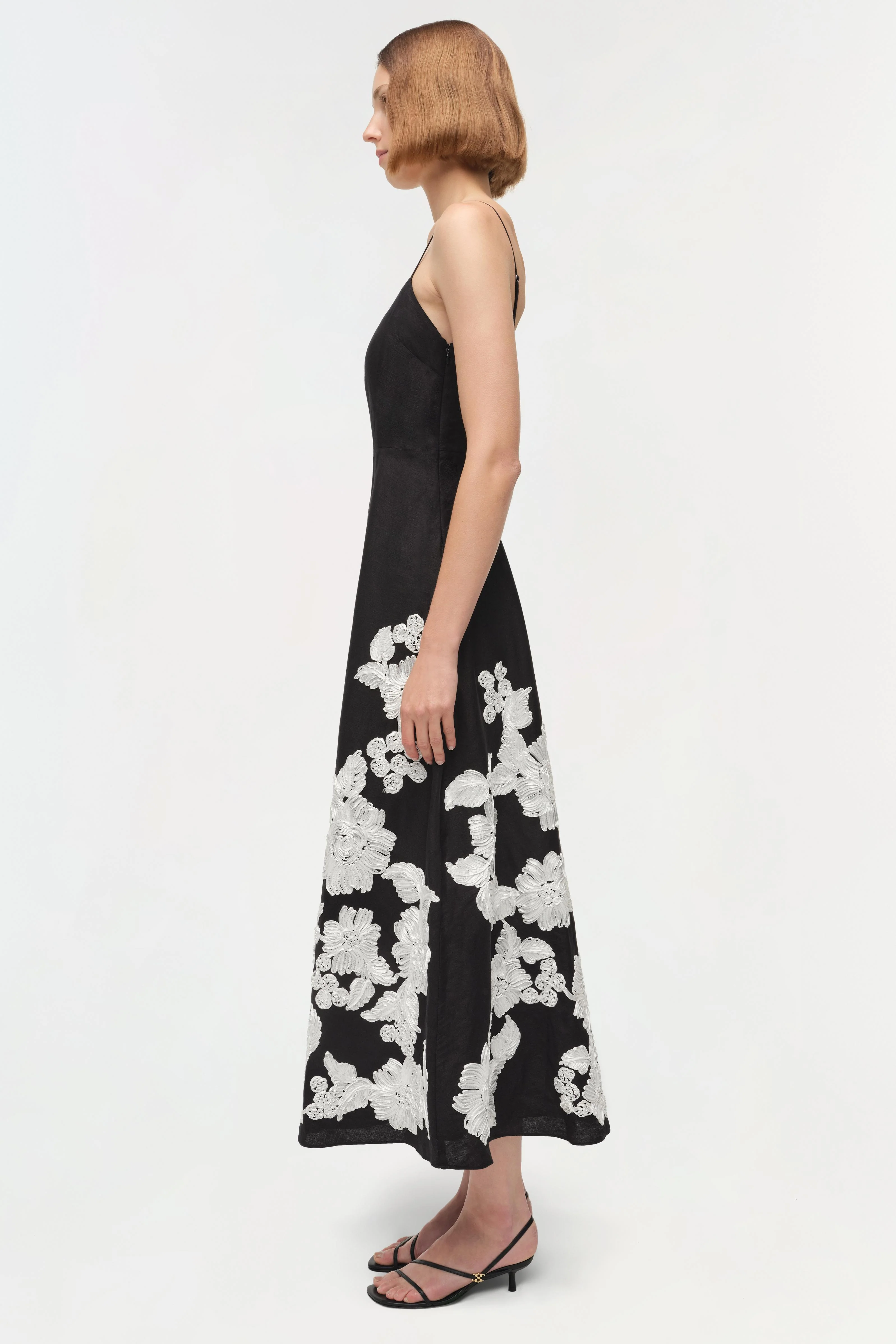 Annabella Soutache Linen Midi Dress - Image 4