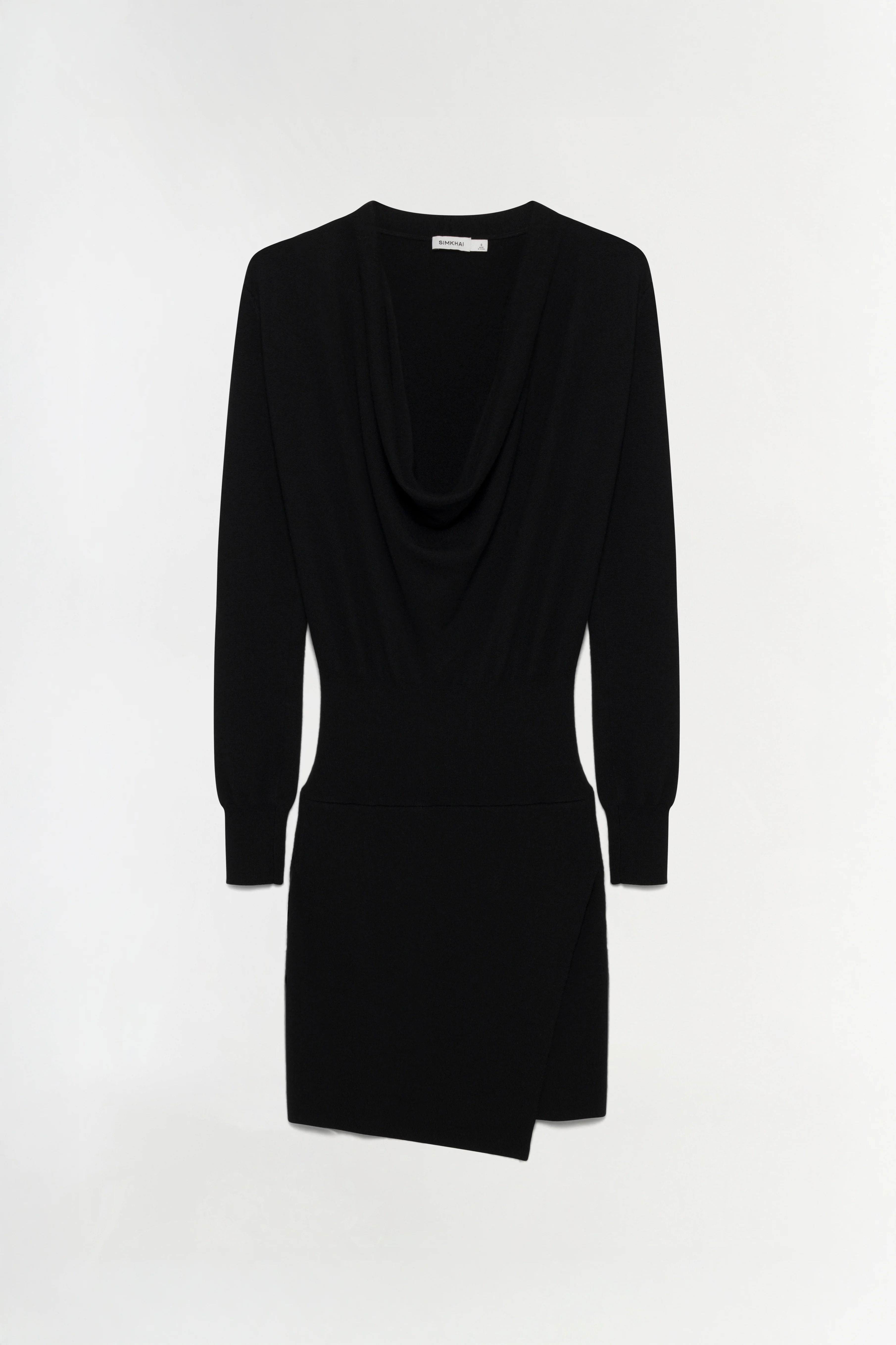Aster Draped Wool Mini Dress