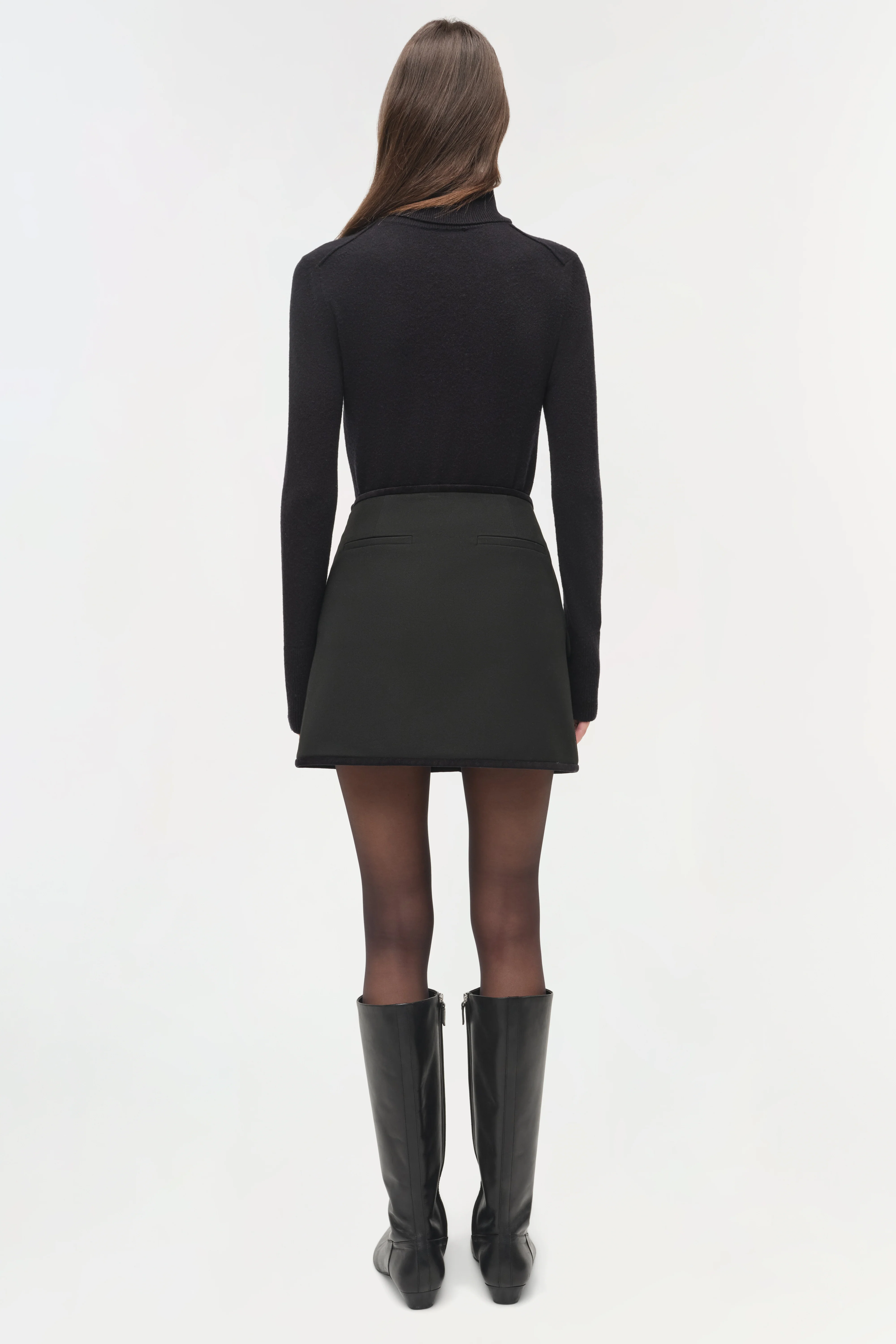 Astor Velvet Trimmed Mini Skirt - Image 5