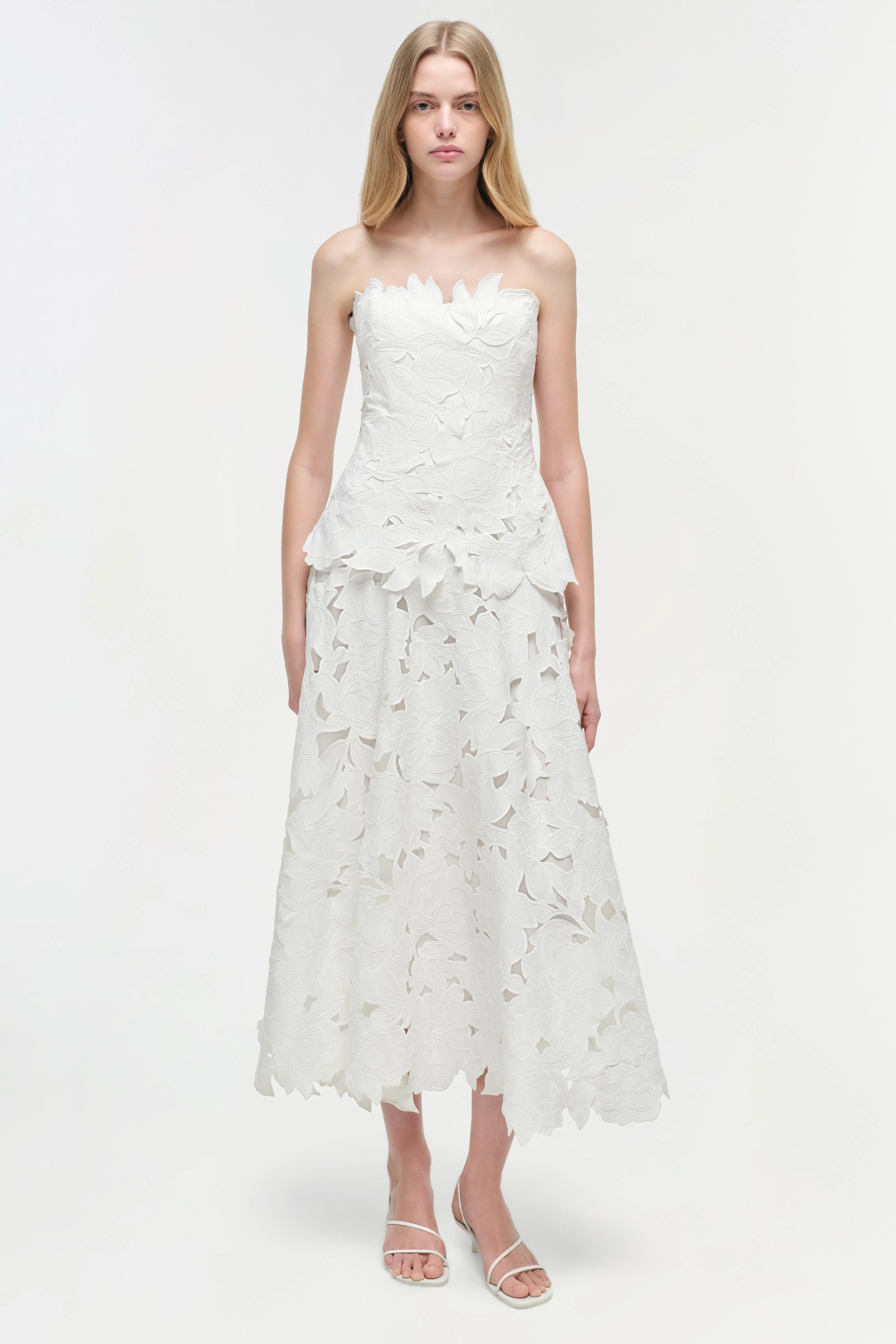 Audrey Embroidered Midi Dress - Image 3