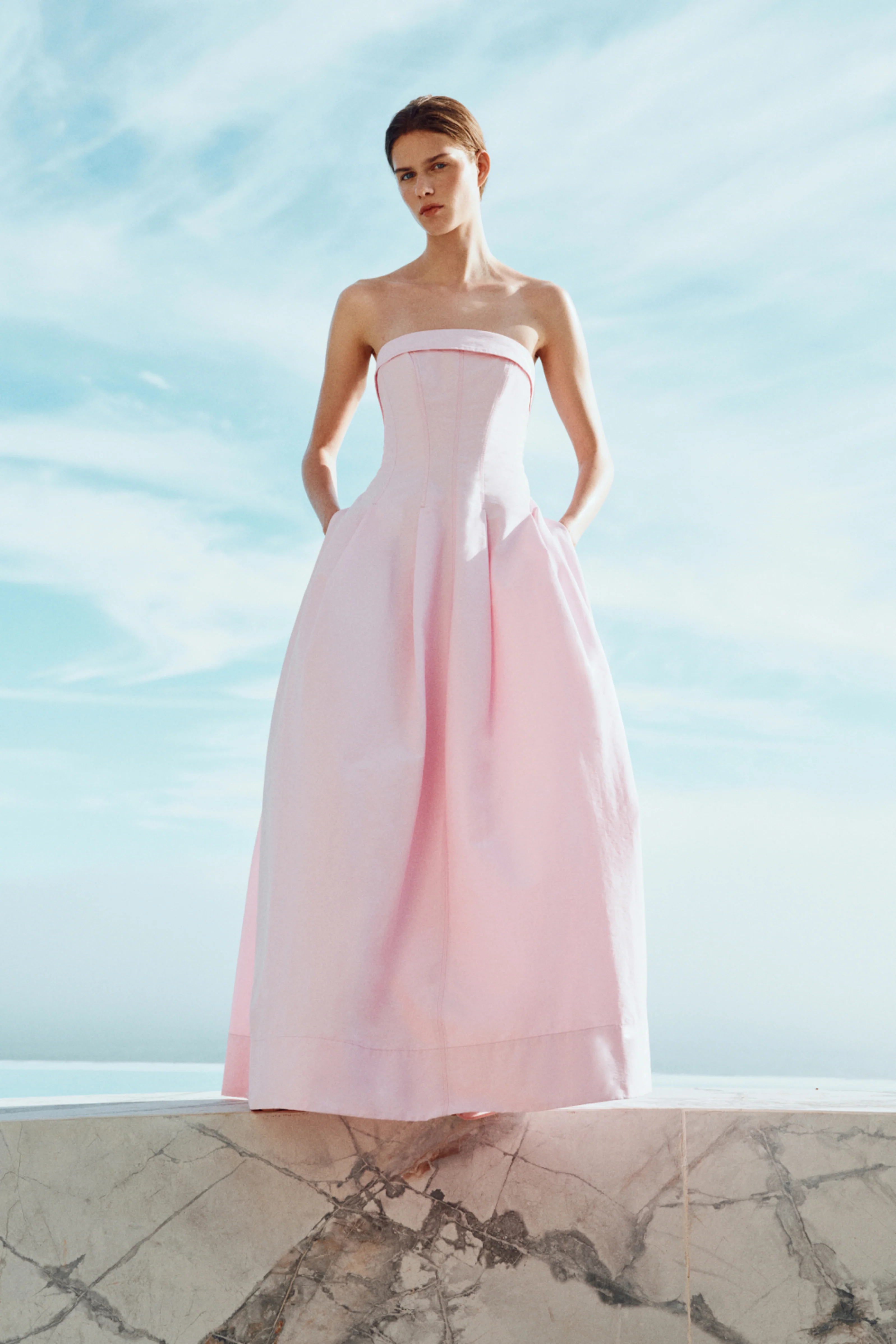 Avril Cotton Bustier Maxi Dress - Image 2