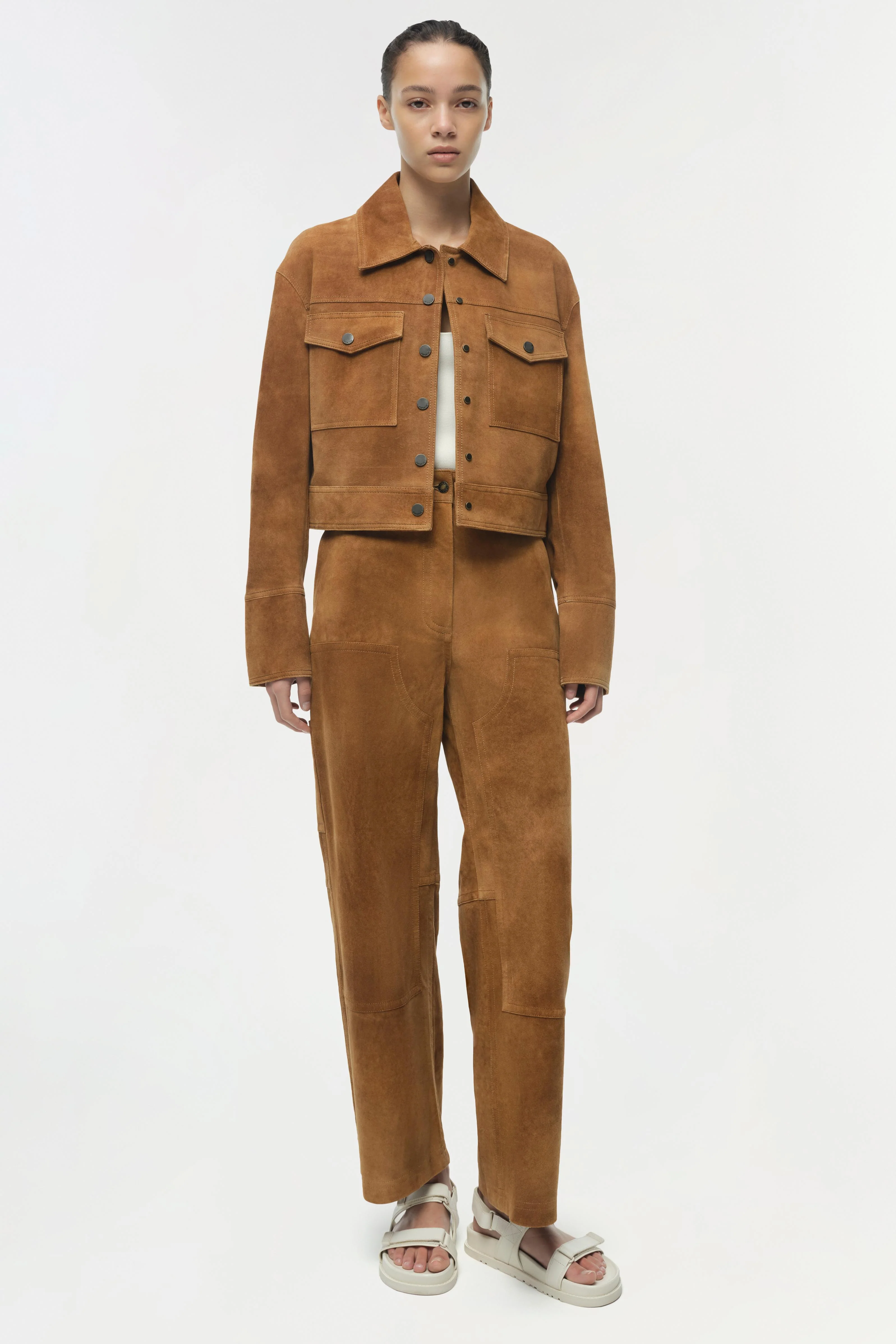Bates Suede Straight Leg Pant - Image 2