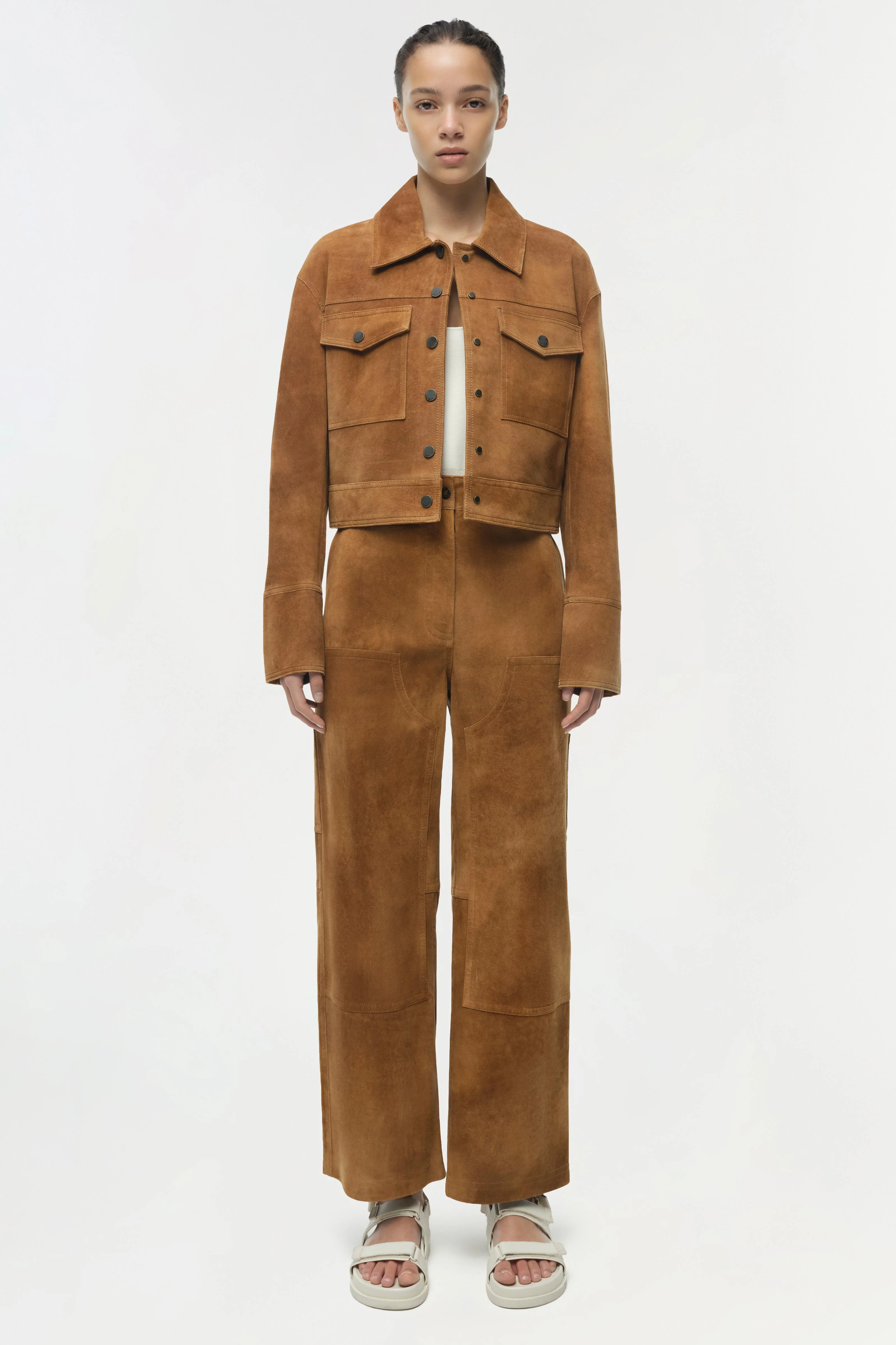 Bates Suede Straight Leg Pant - Image 6