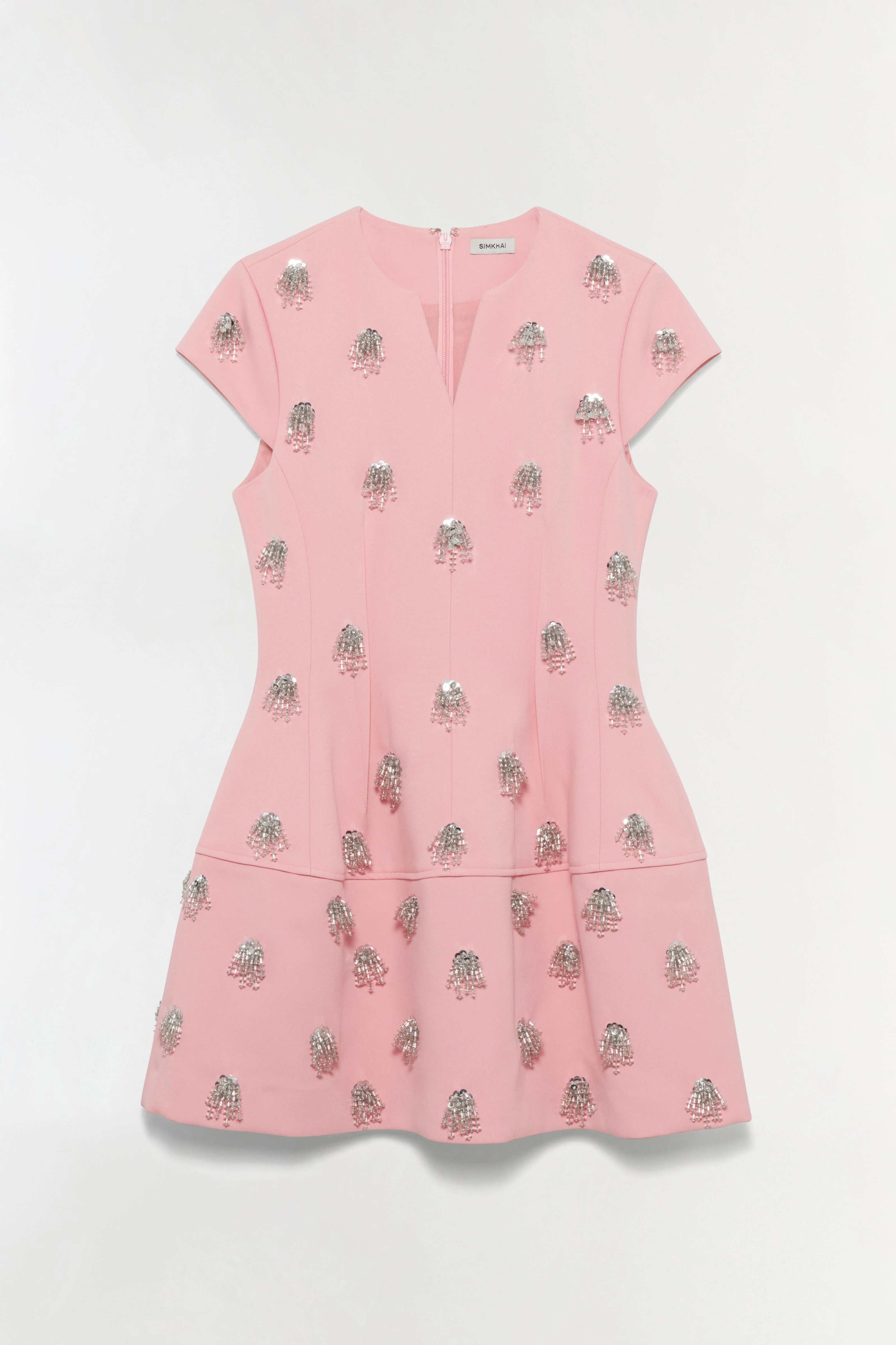 Bethanie Twill Embellished Mini Dress