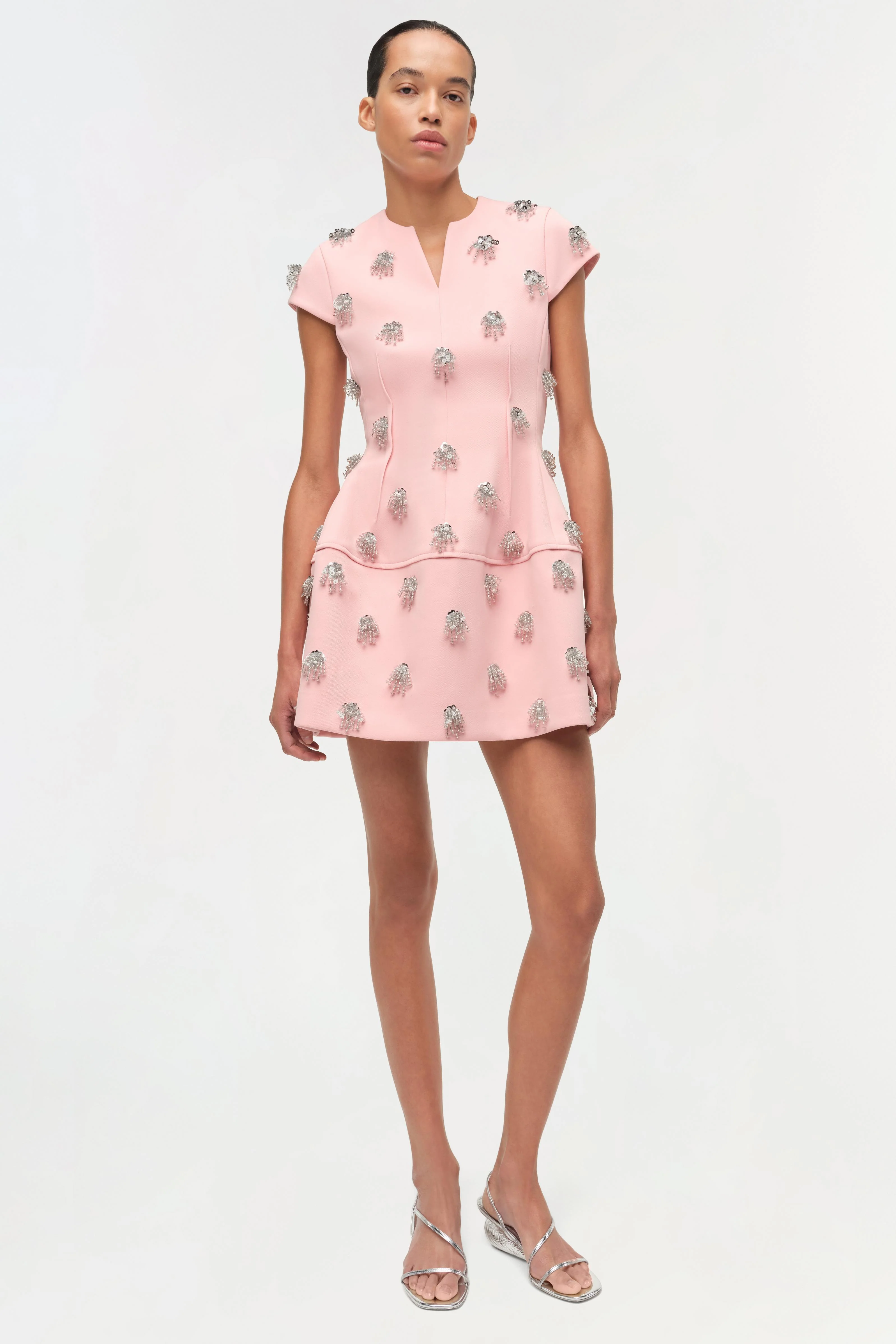 Bethanie Twill Embellished Mini Dress - Image 2