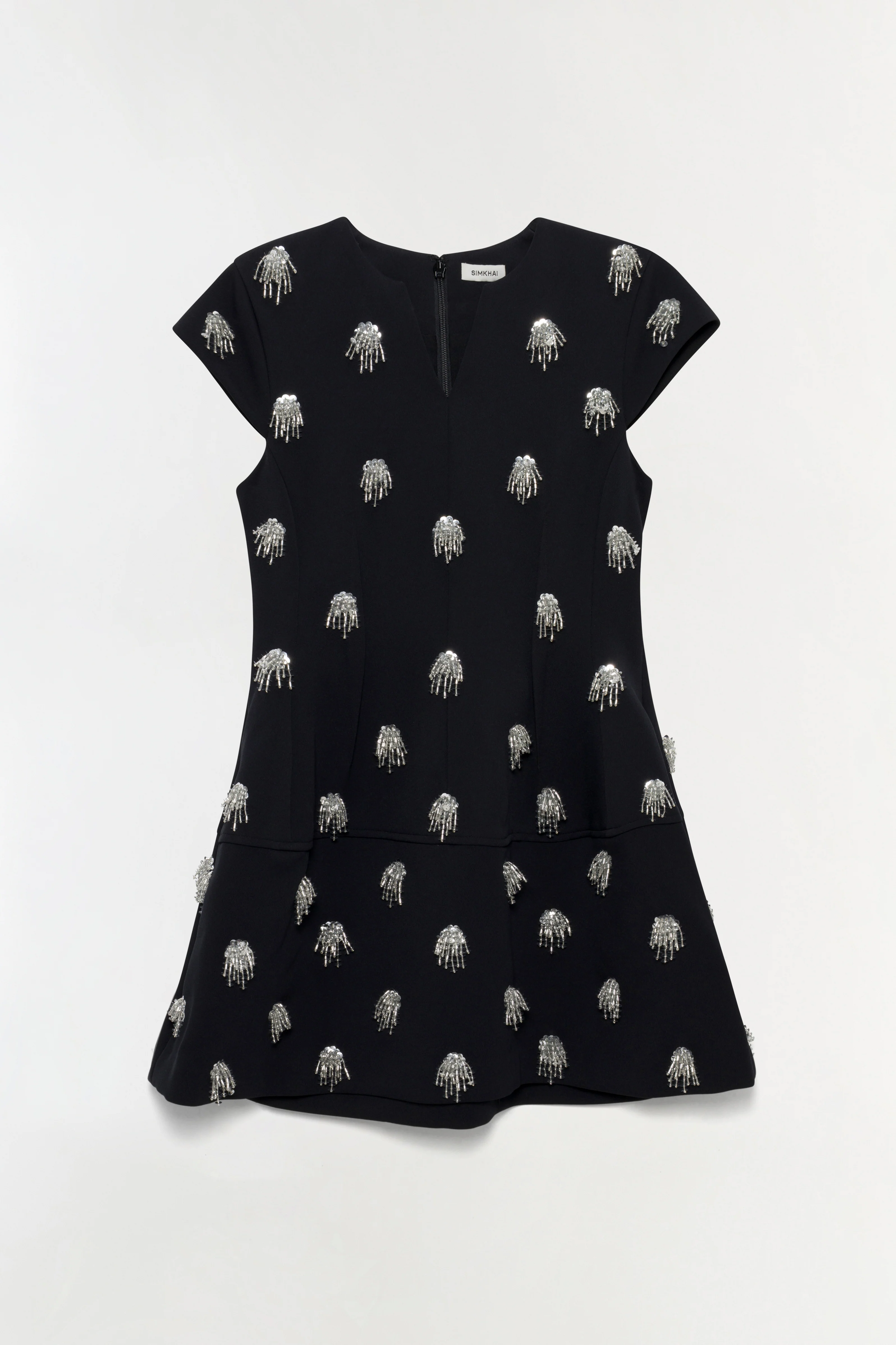 Bethanie Twill Embellished Mini Dress