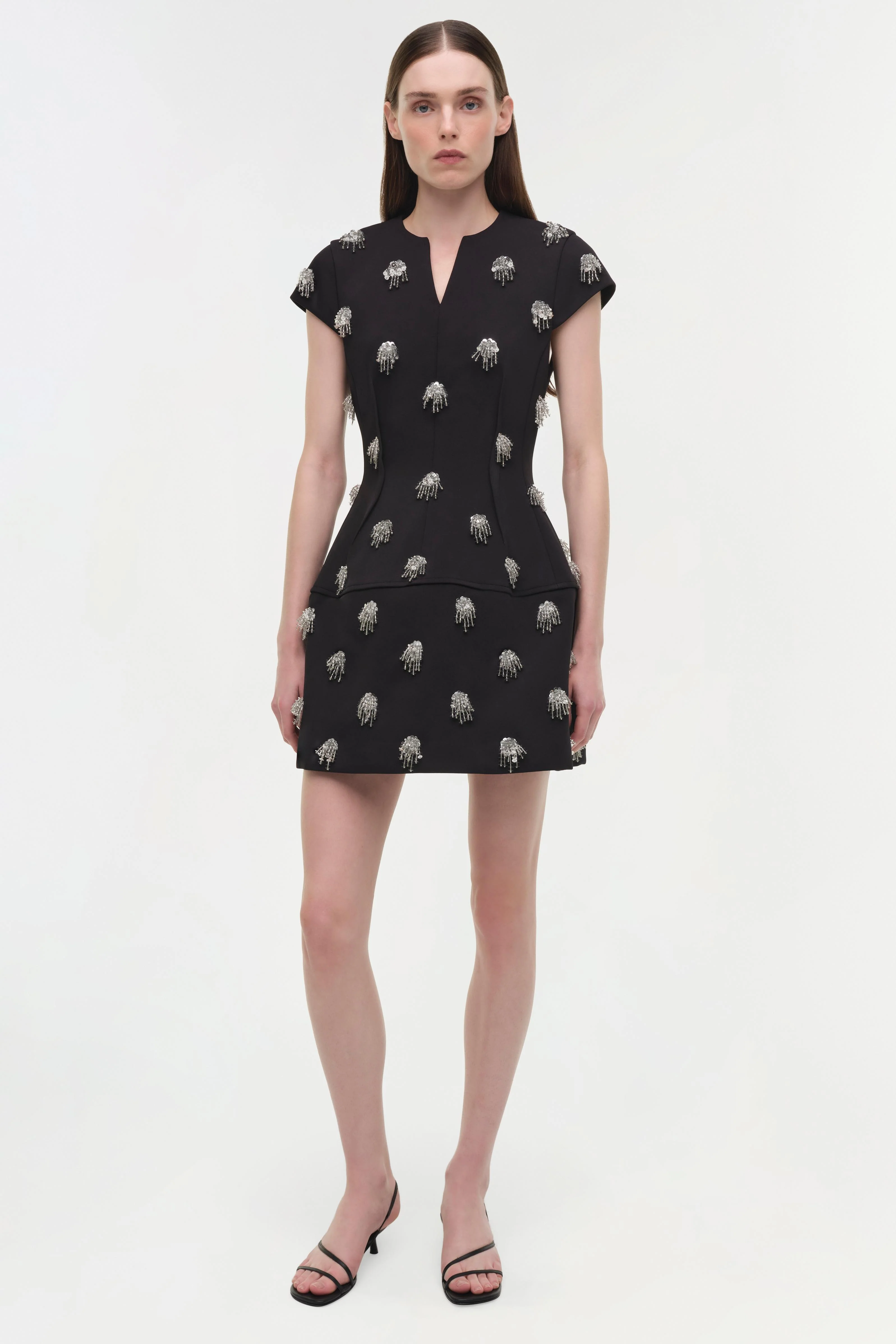 Bethanie Twill Embellished Mini Dress - Image 2