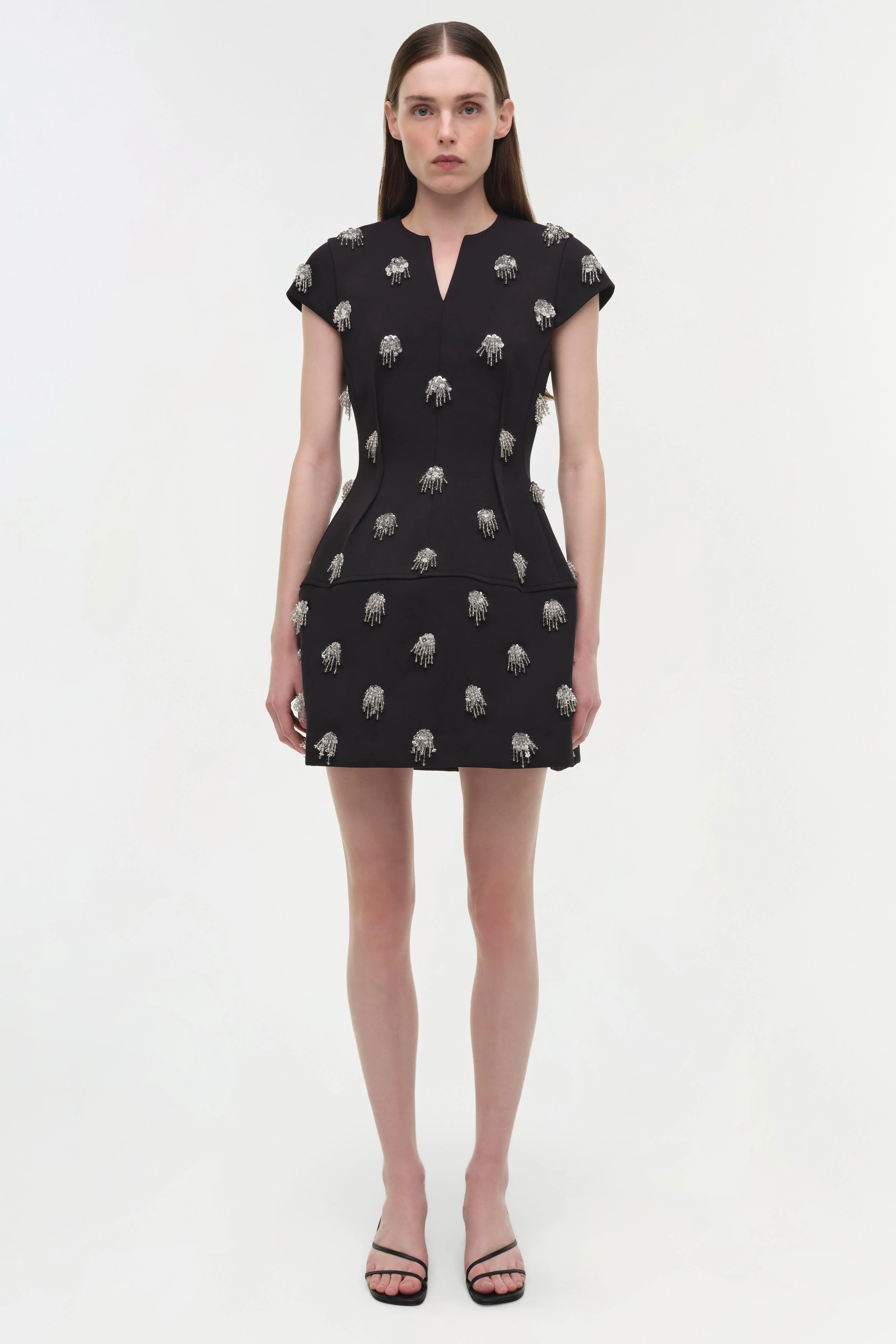 Bethanie Twill Embellished Mini Dress - Image 7