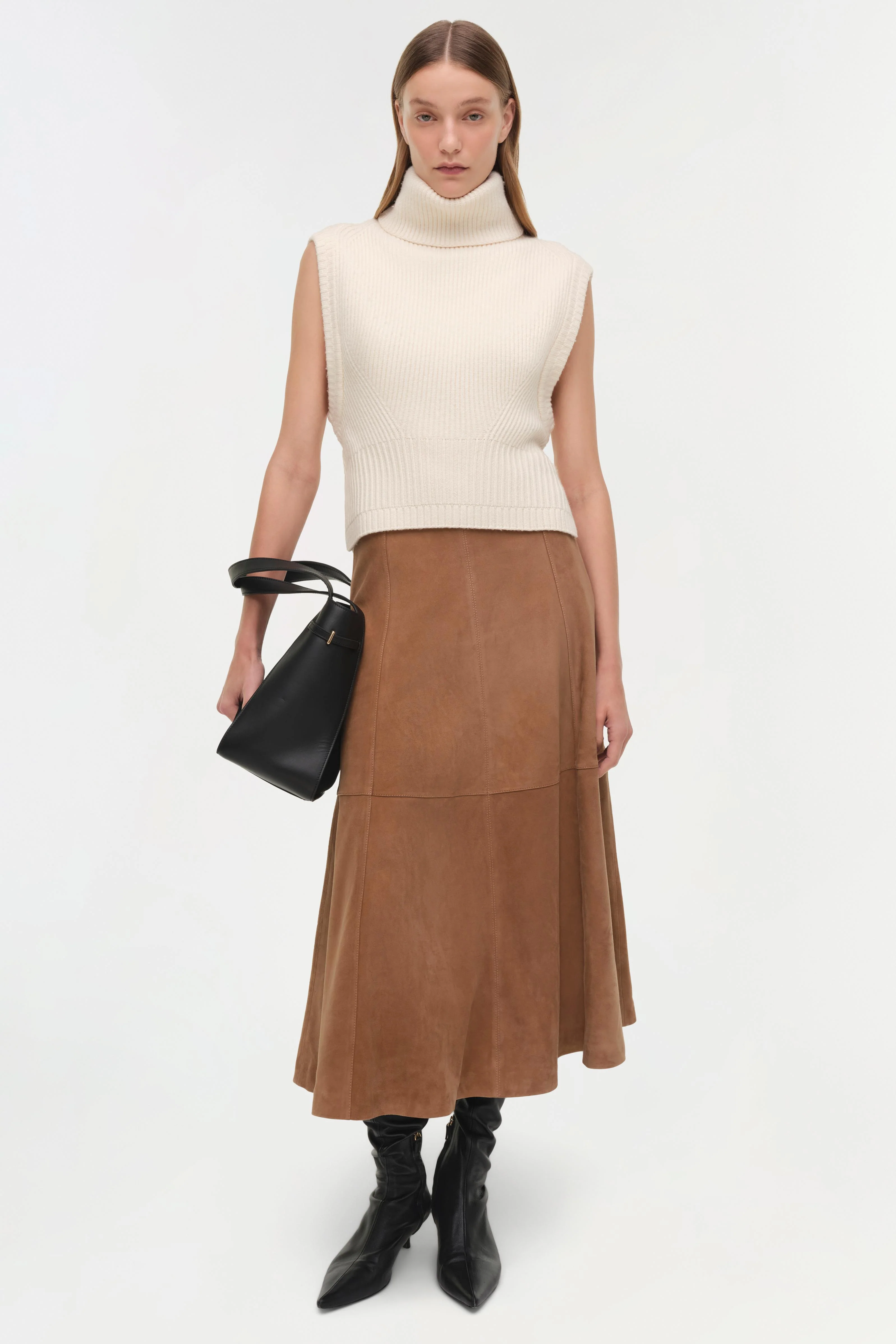 Bonnie Suede Midi Skirt - Image 3