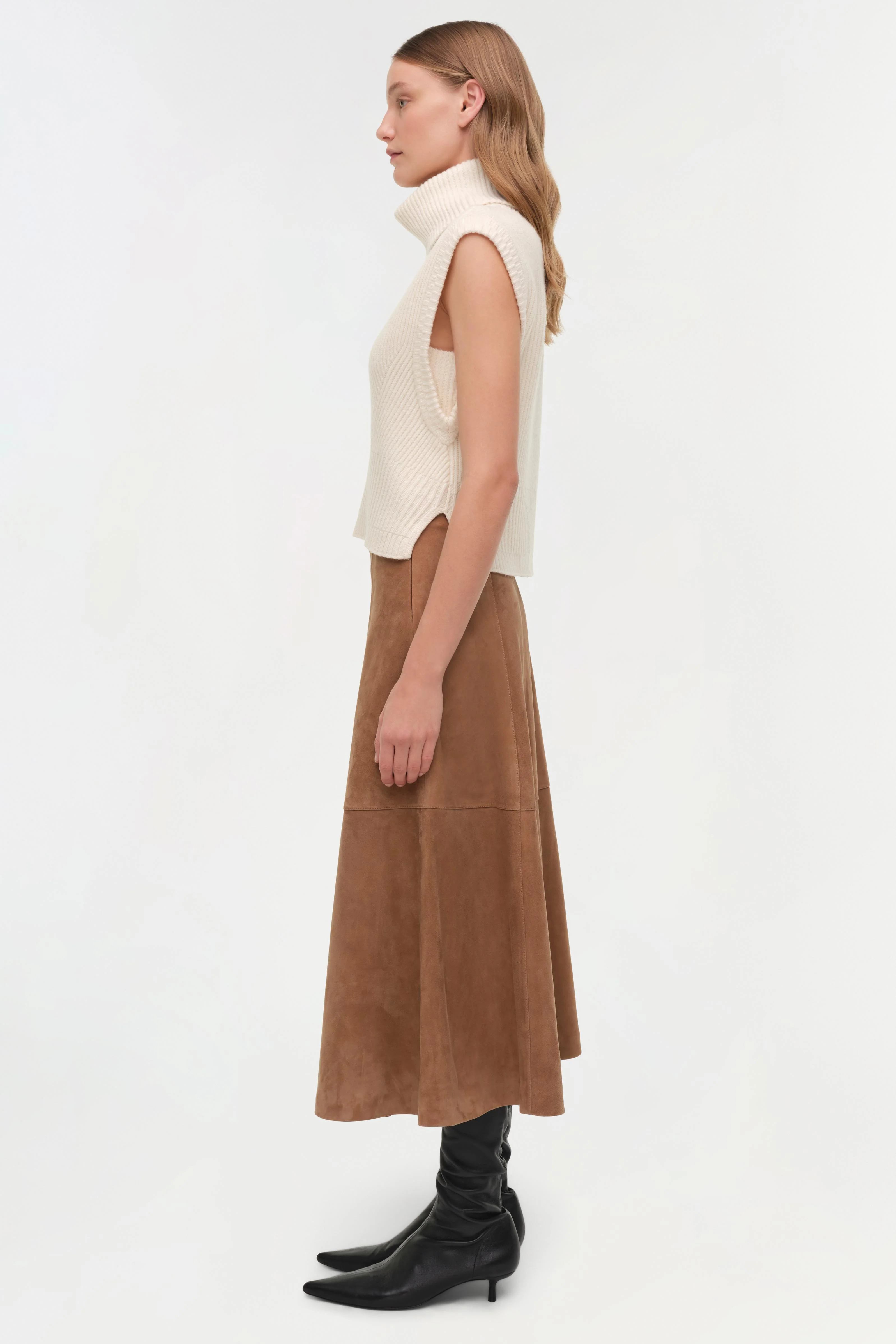 Bonnie Suede Midi Skirt - Image 5