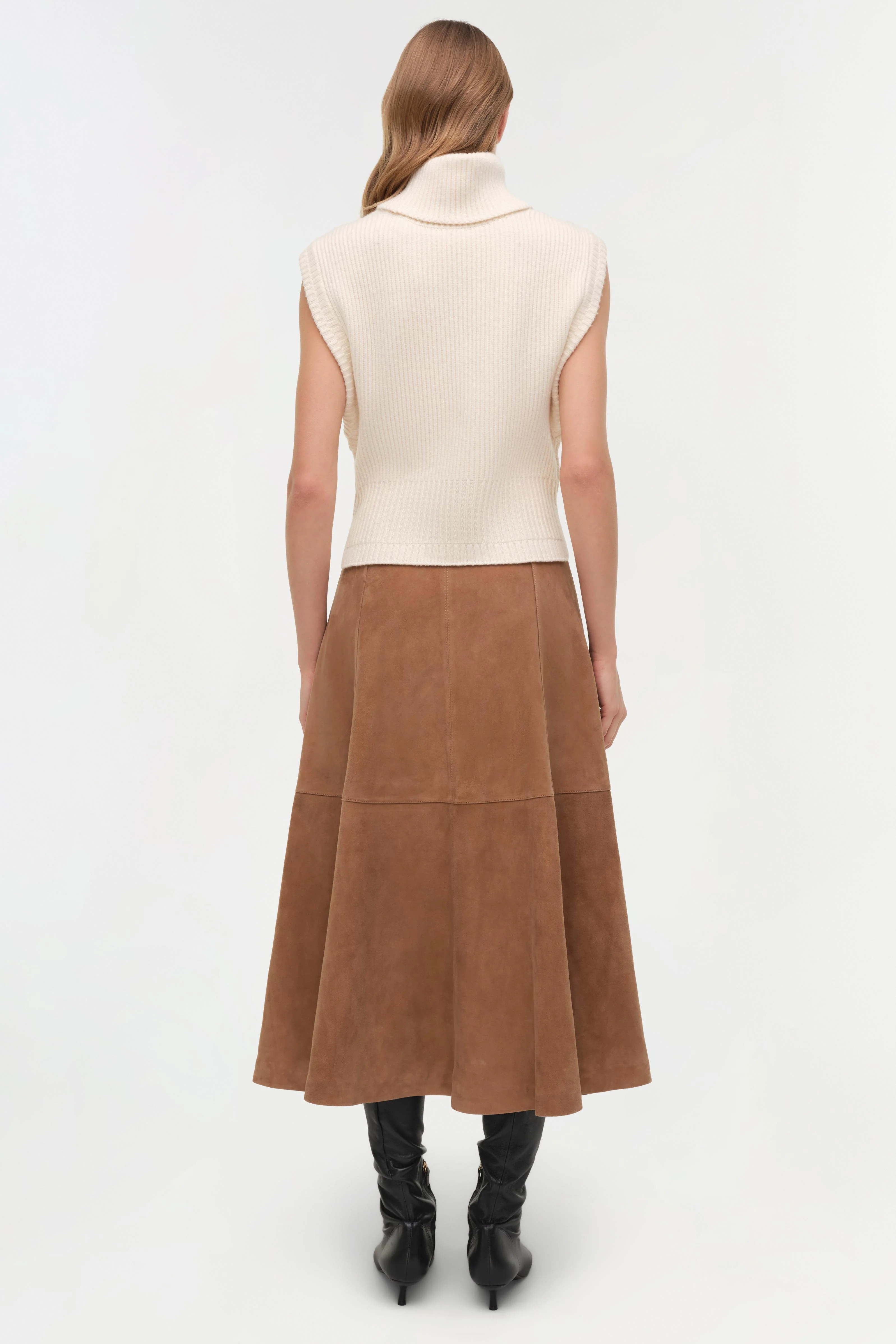 Bonnie Suede Midi Skirt - Image 6