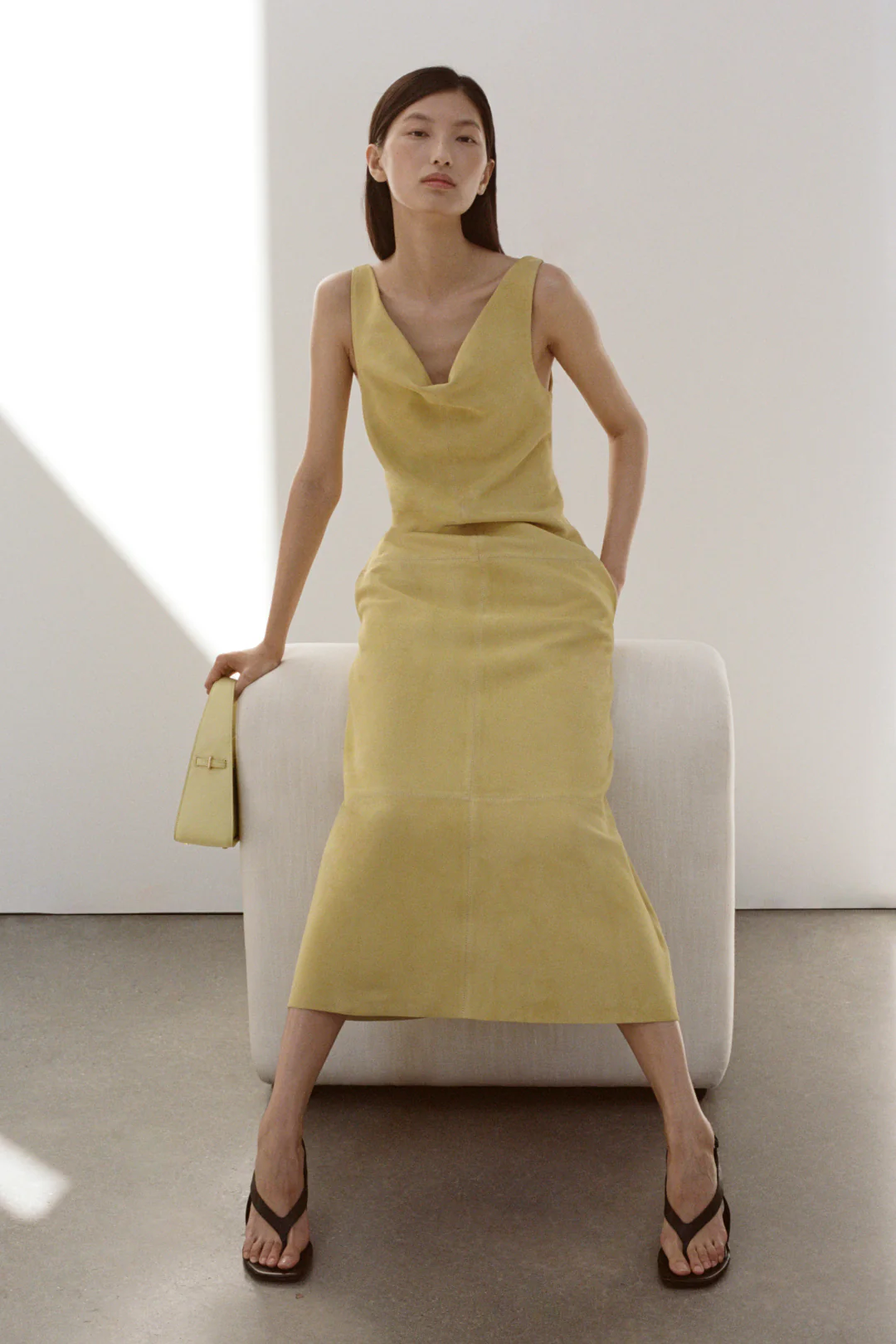 Bridger Suede Halter Midi Dress - Image 2