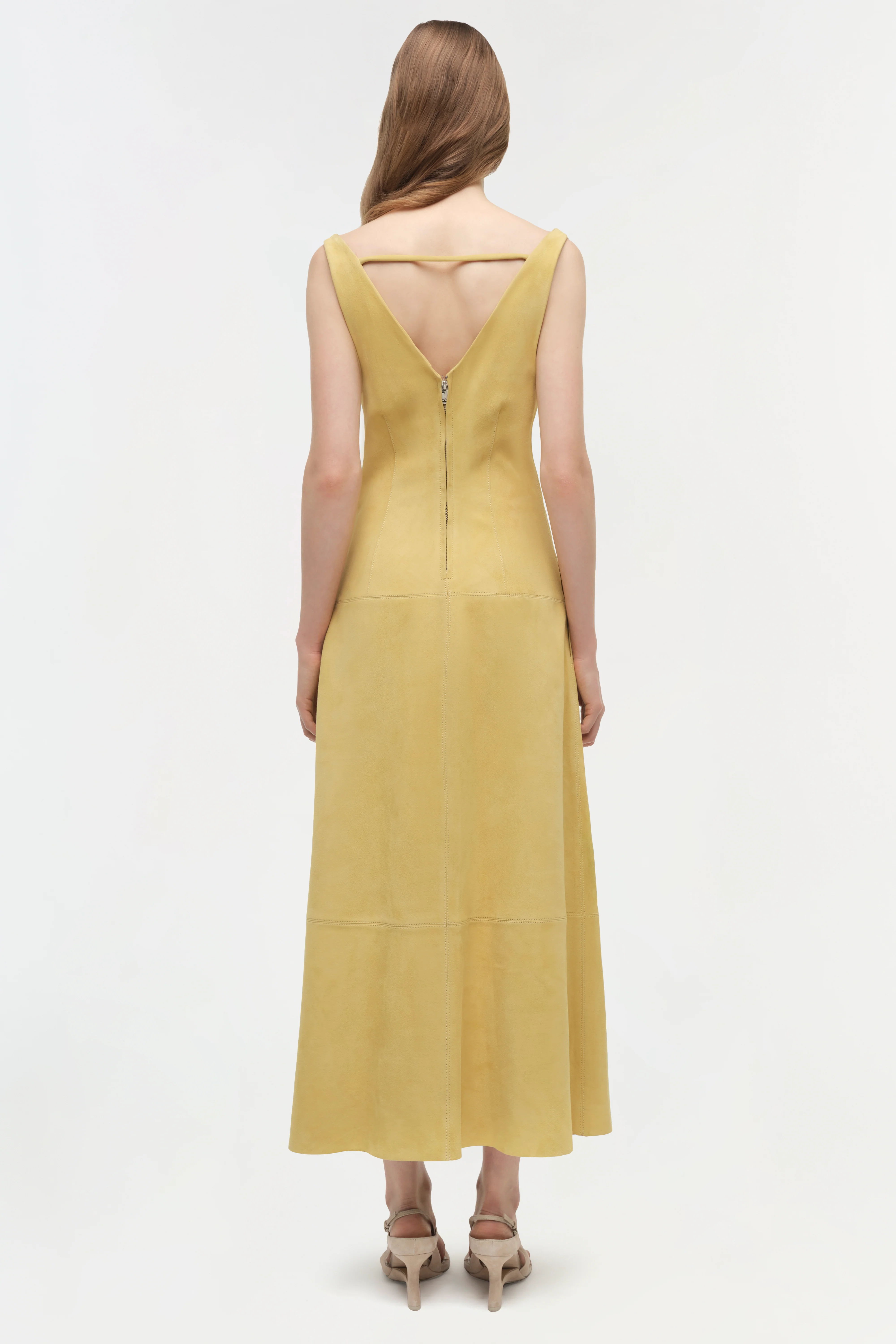 Bridger Suede Halter Midi Dress - Image 6