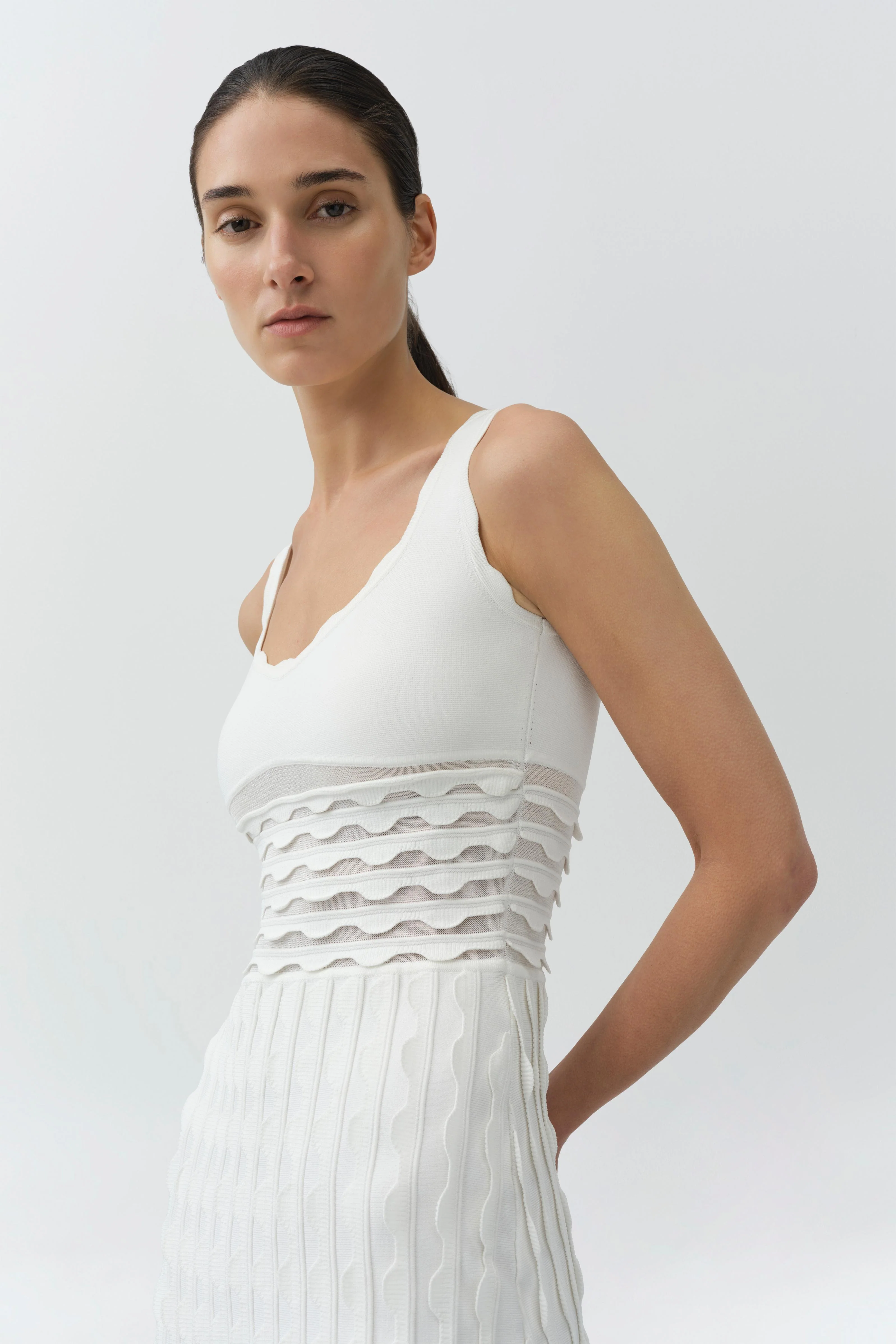 Brionne Scalloped Knit Midi Dress - Image 3