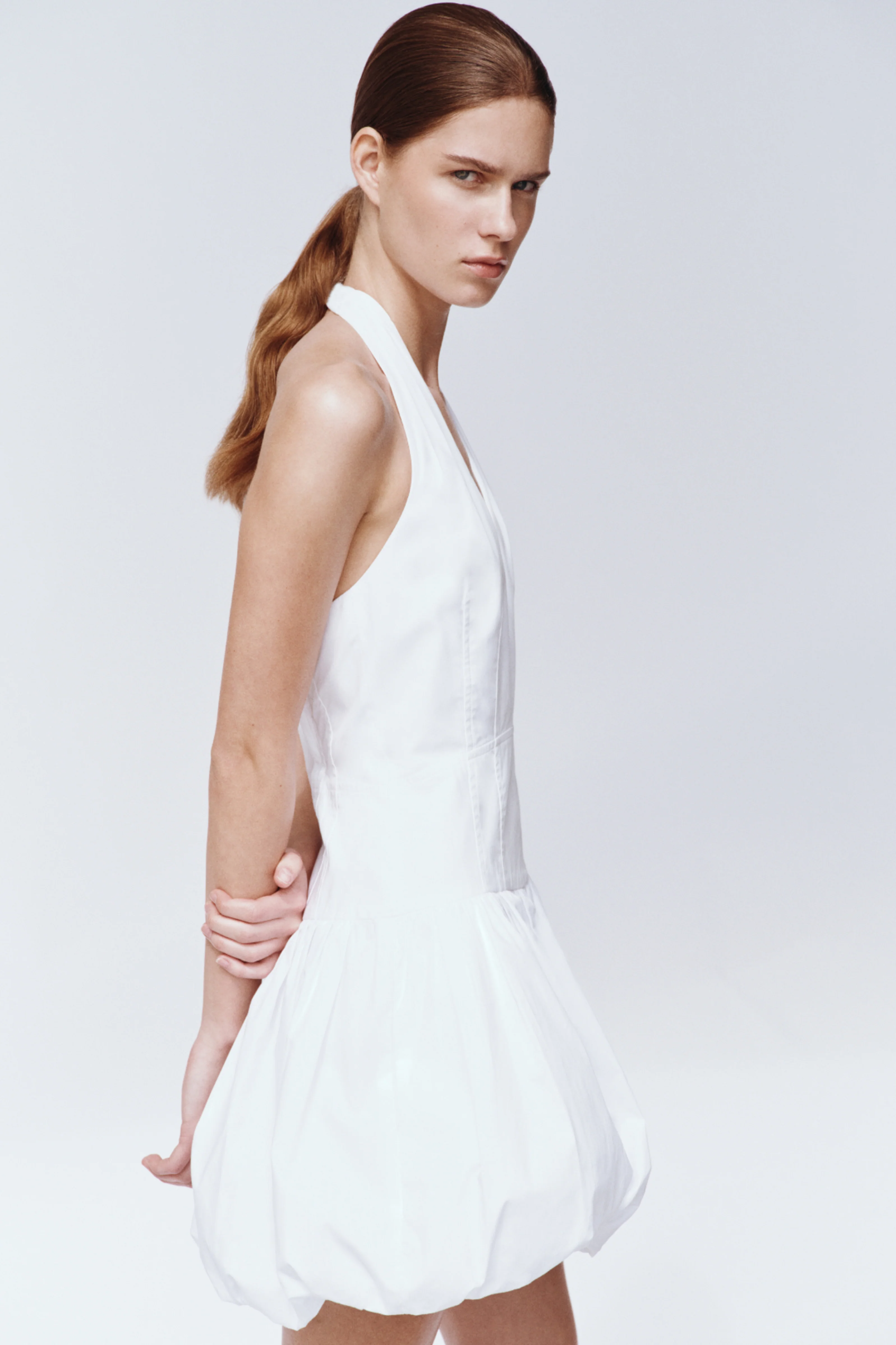 Brooke Cotton Halter Mini Dress - Image 2