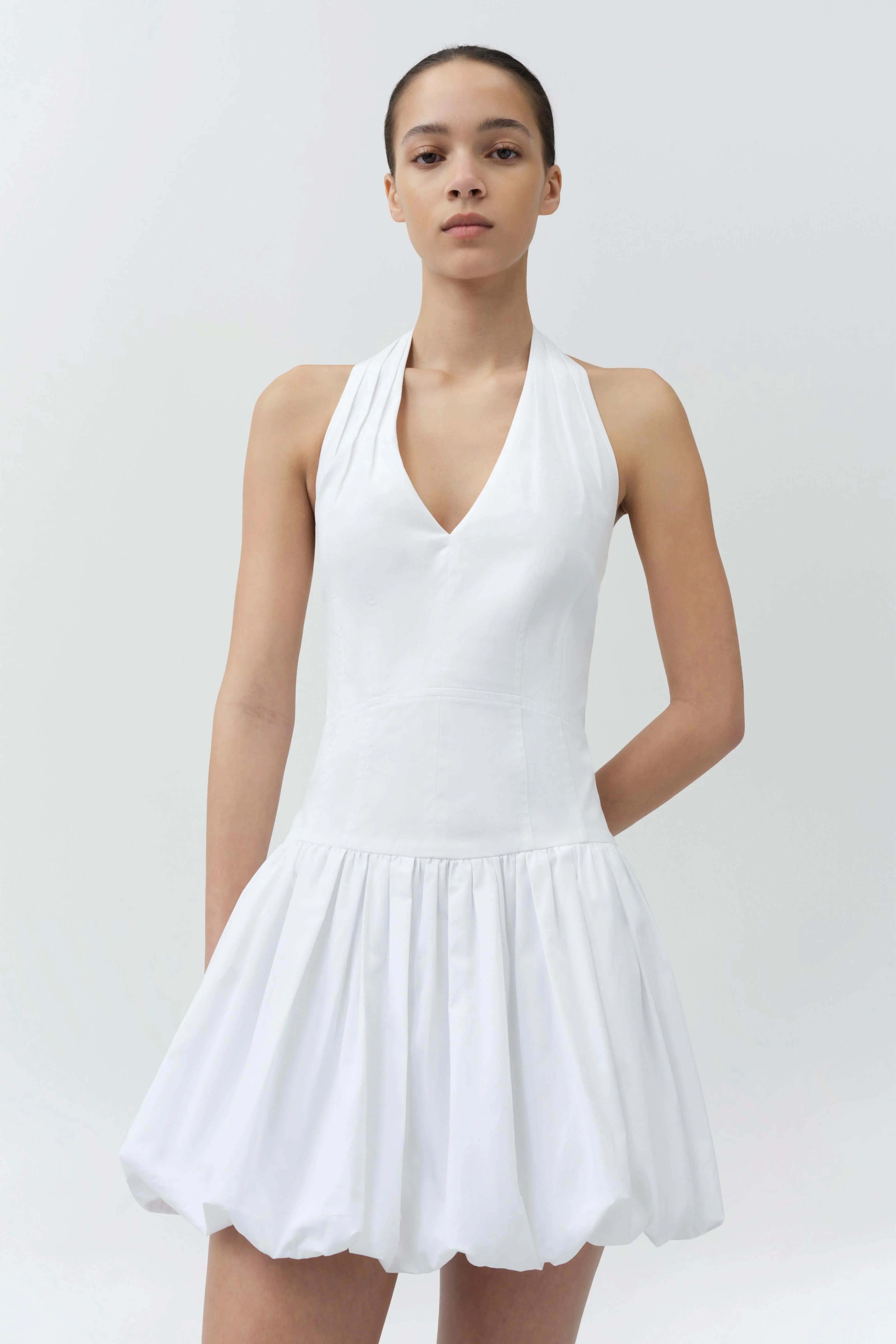 Brooke Cotton Halter Mini Dress - Image 4