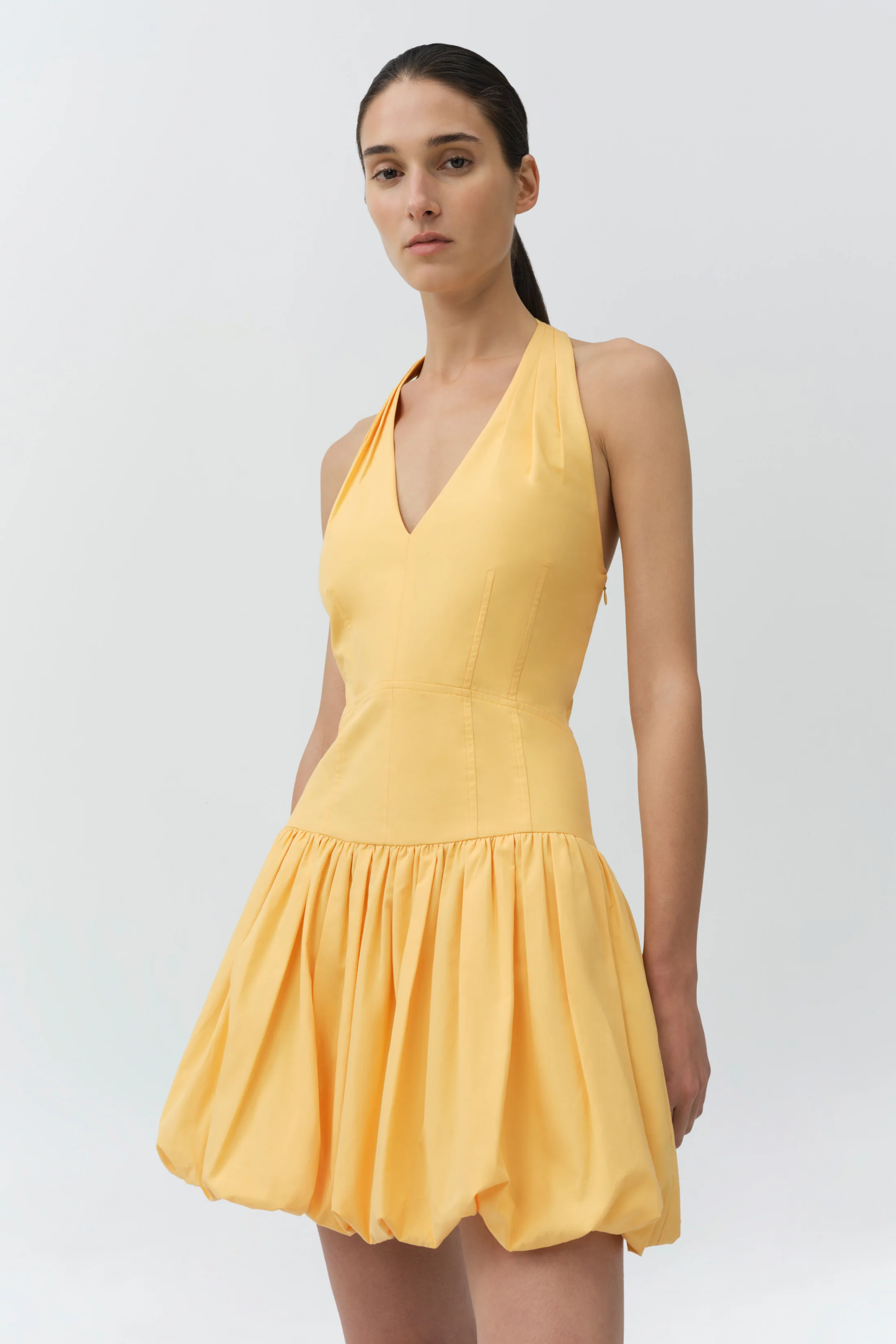 Brooke Cotton Halter Mini Dress - Image 3