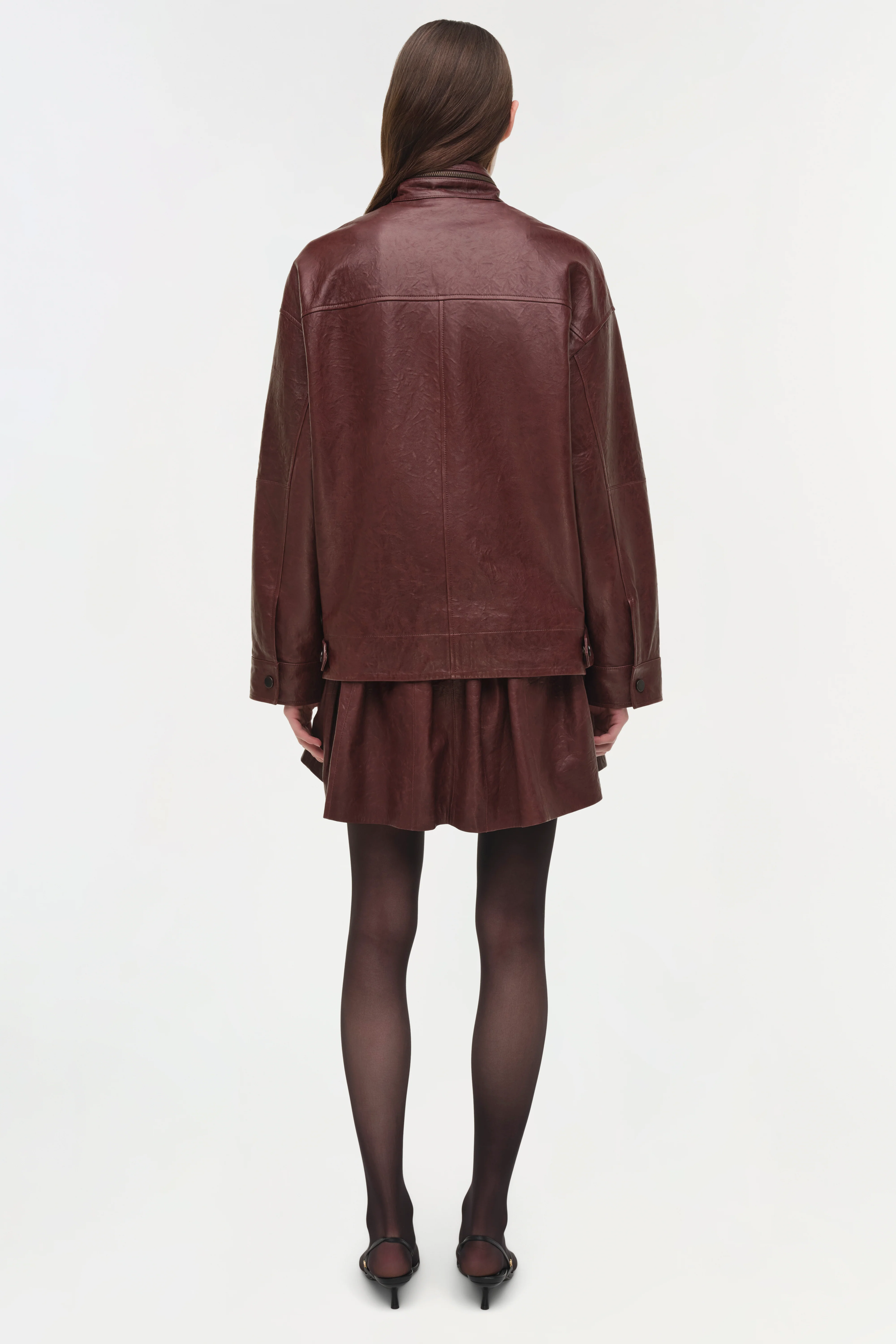 Bryar Leather Mini Skirt - Image 6