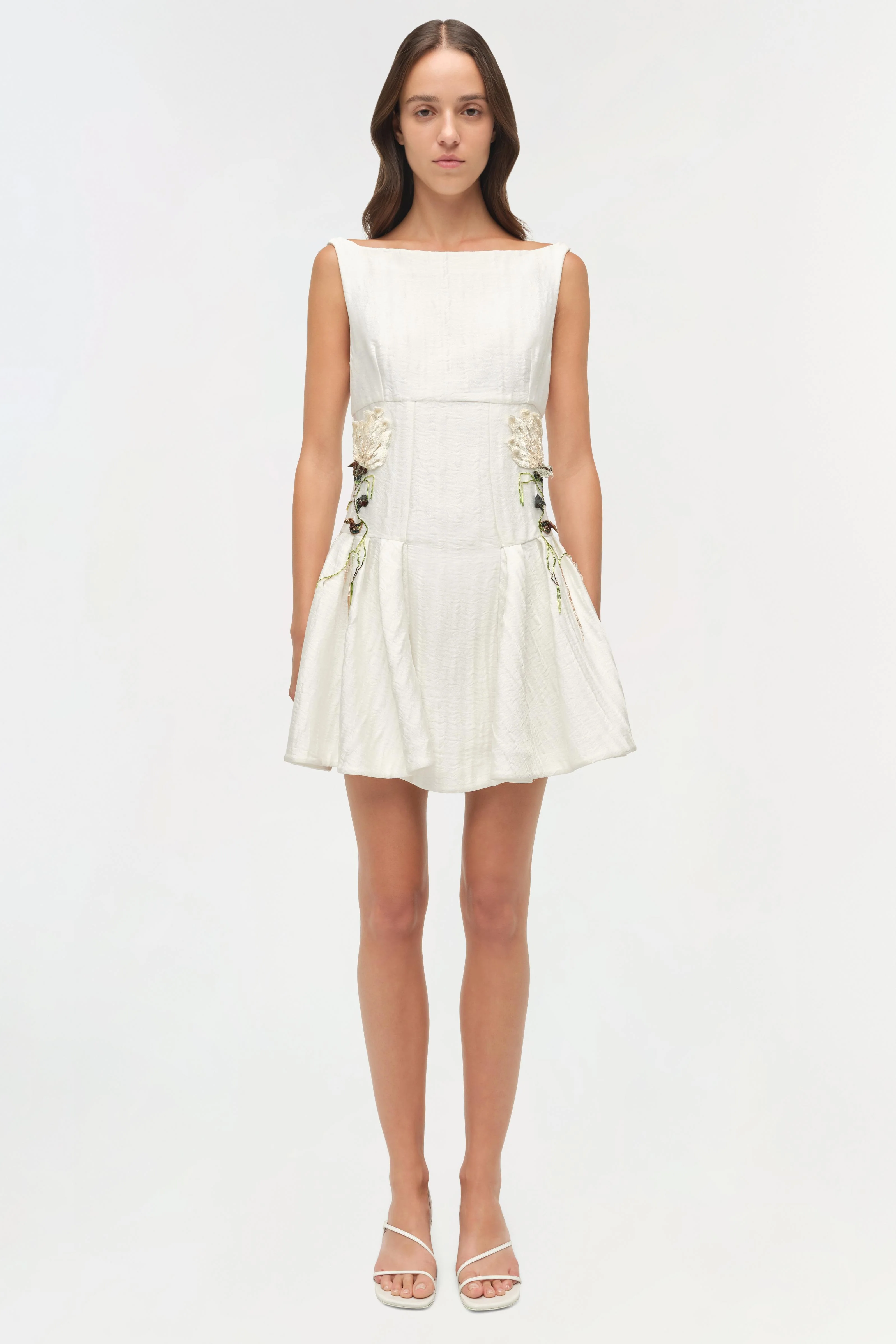 Calilly Floral Jacquard Mini Dress - Image 6