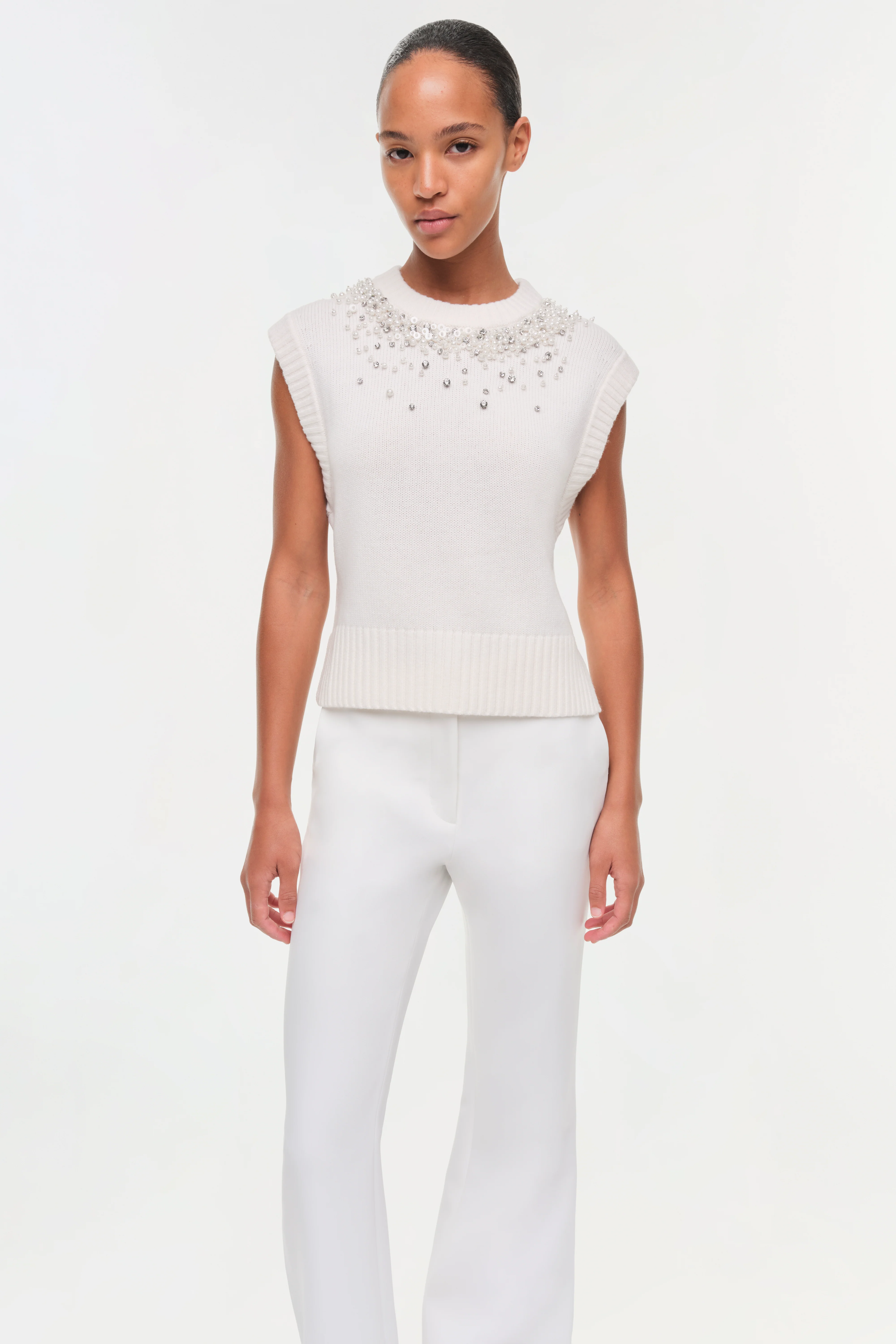 Candra Embellished Knit Vest - Image 3