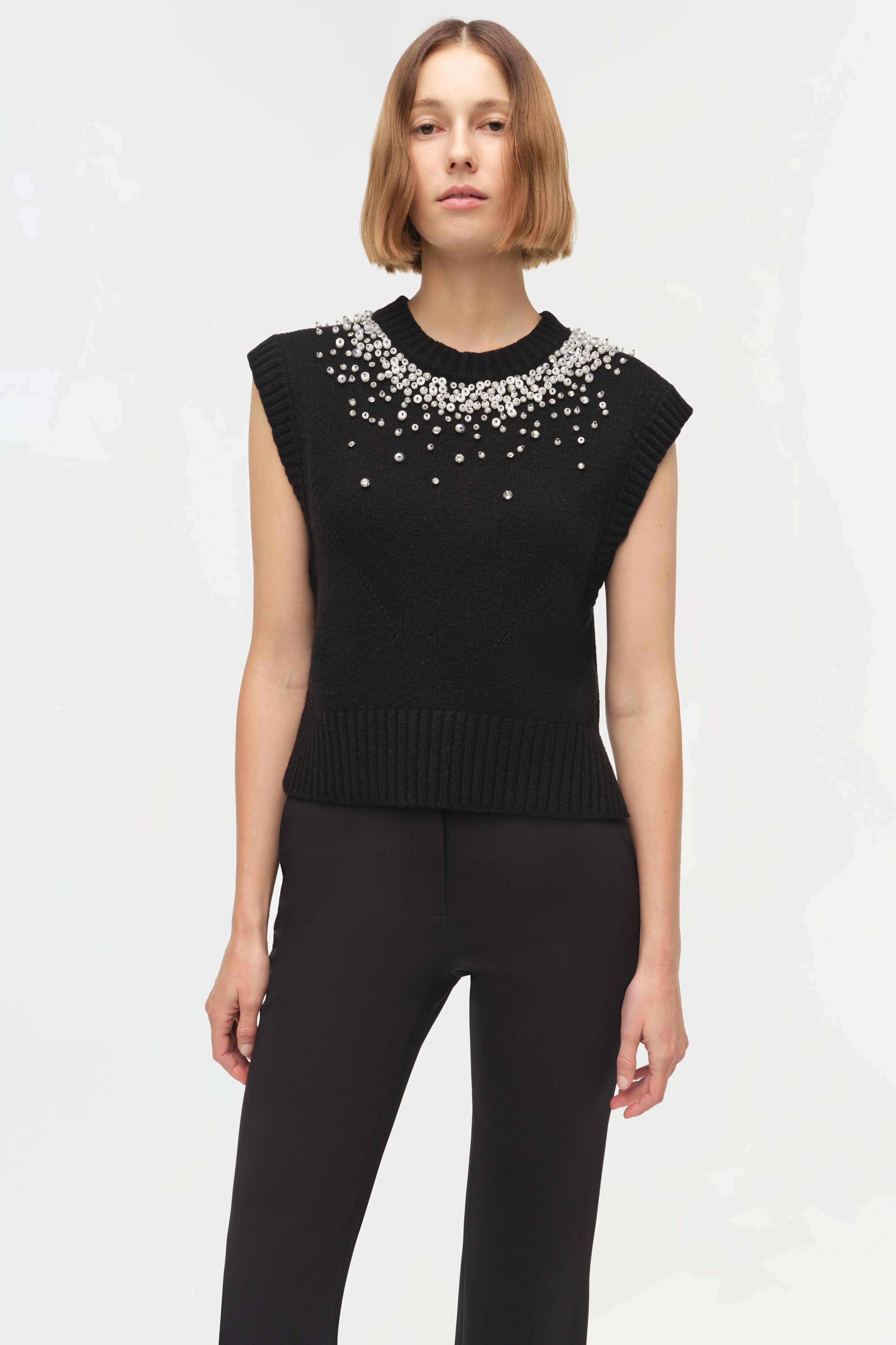 Candra Embellished Knit Vest - Image 3