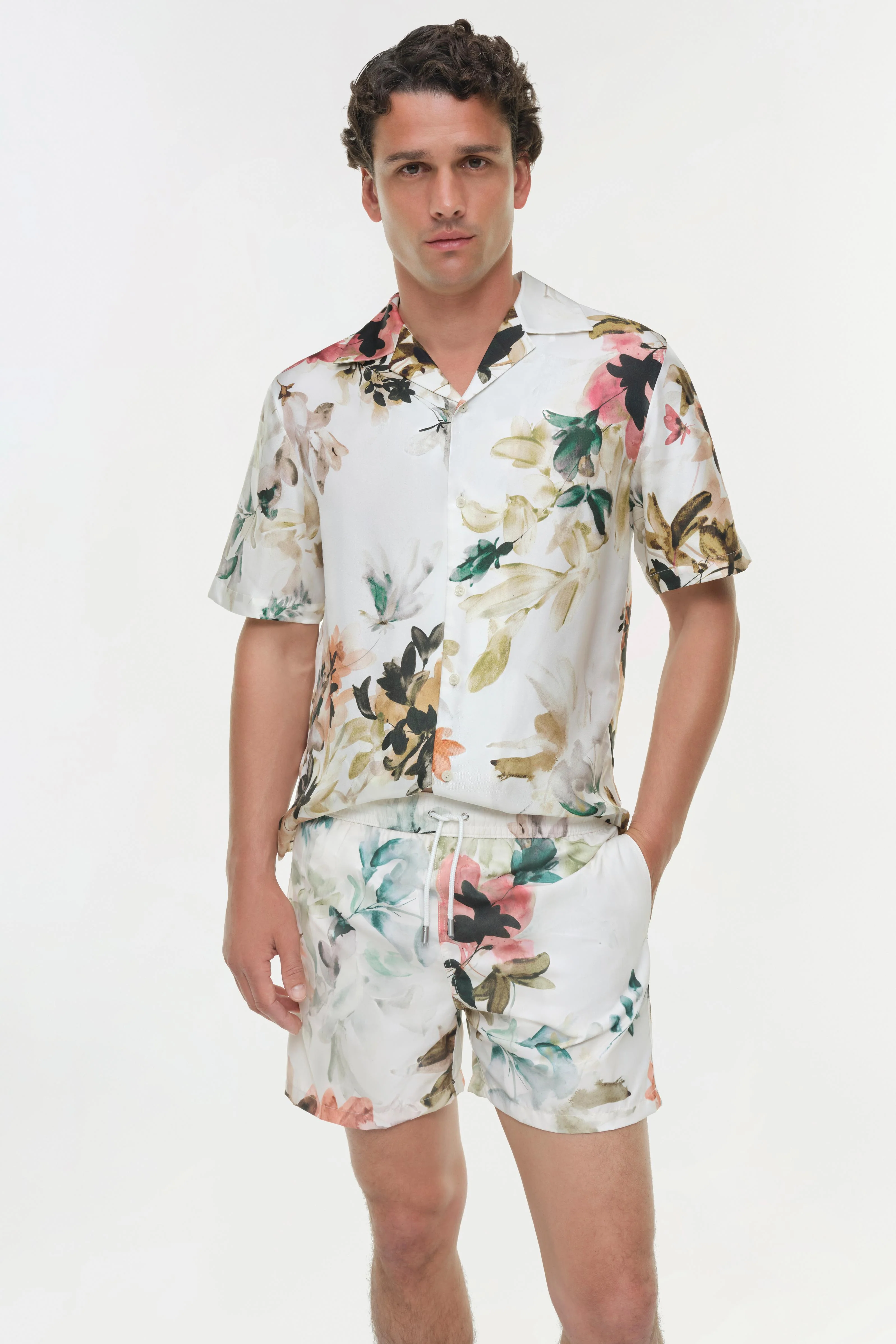 Casper Floral Printed Silk Shirt - Image 3