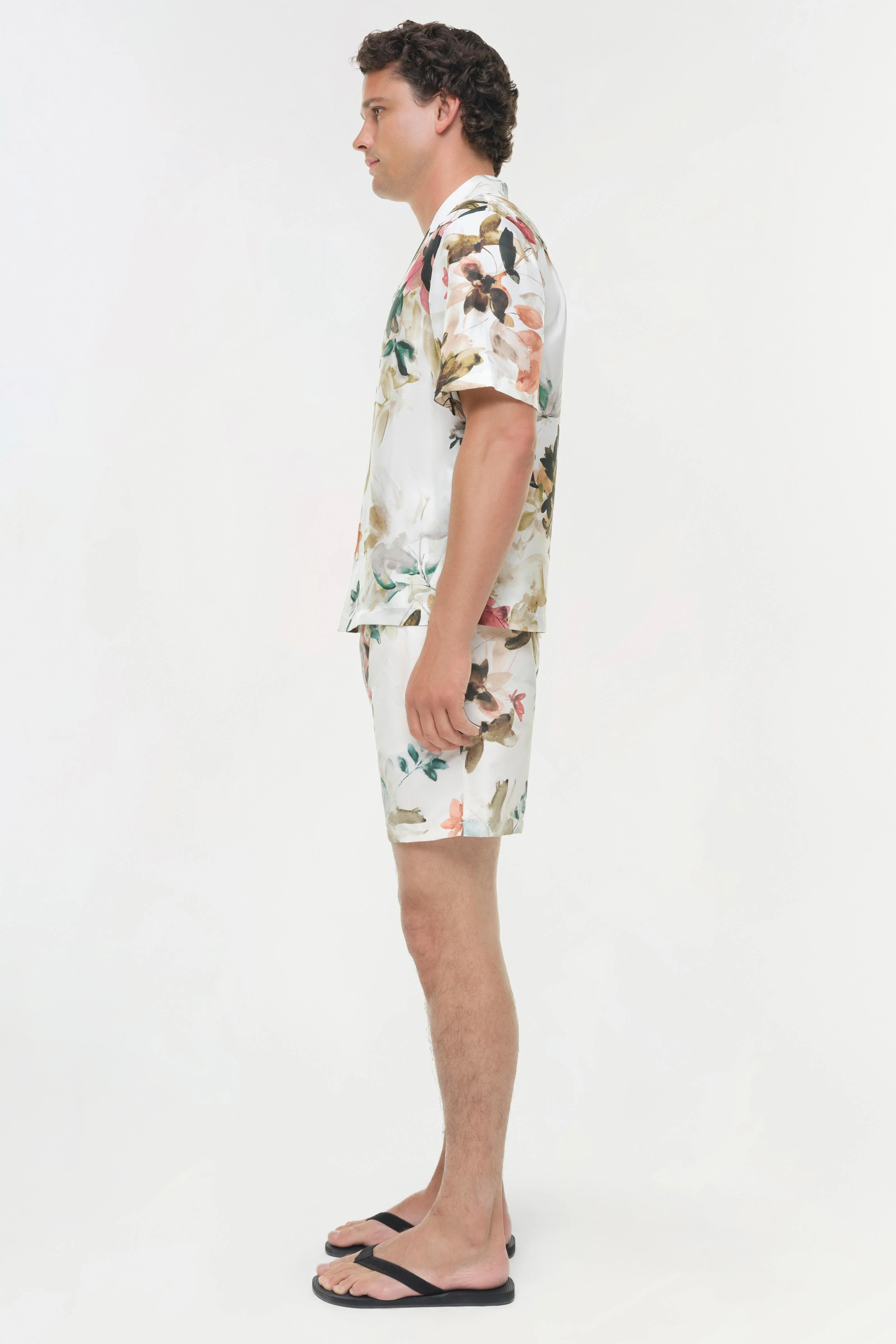 Casper Floral Printed Silk Shirt - Image 4