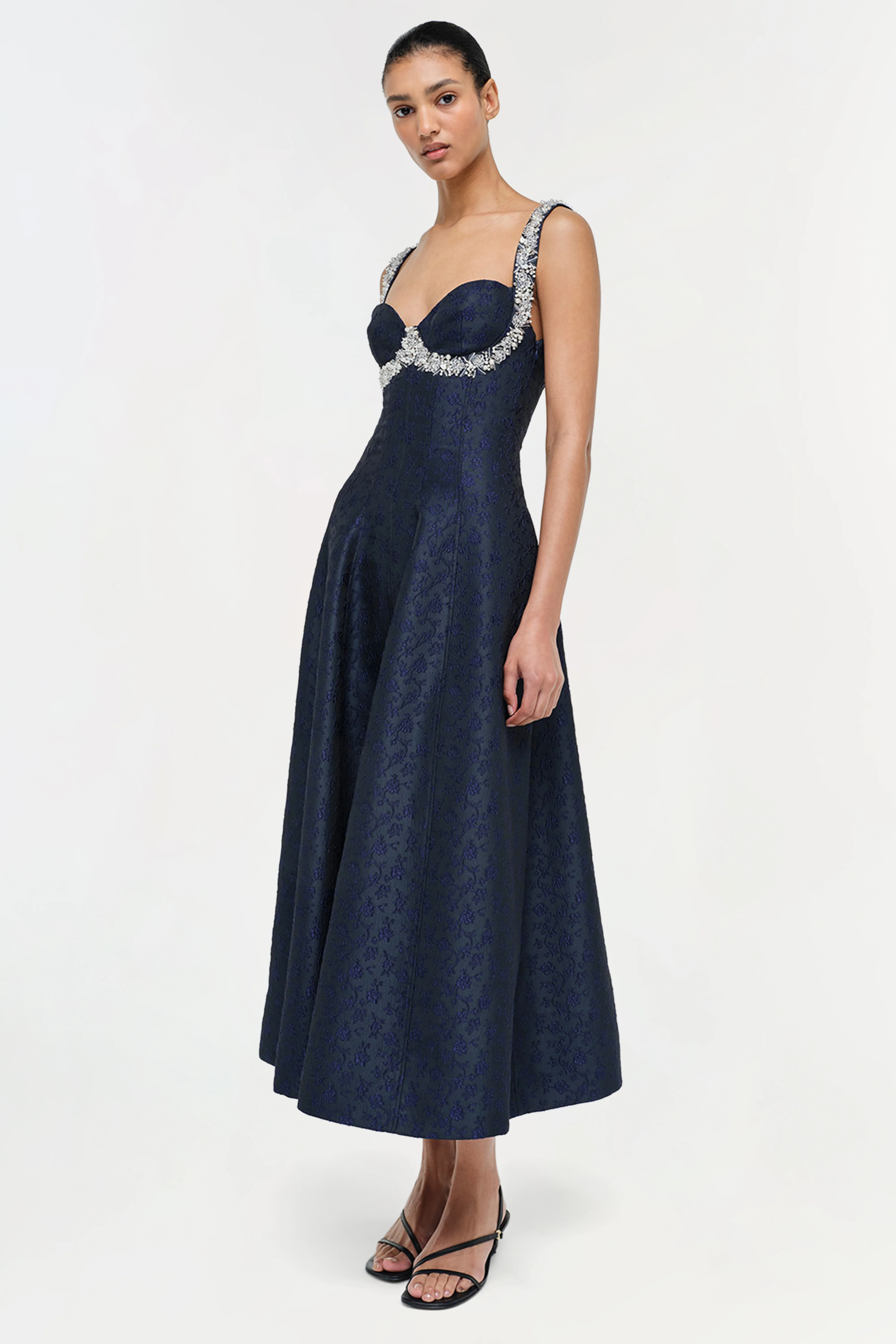 Charlotte Jacquard Midi Dress - Image 2