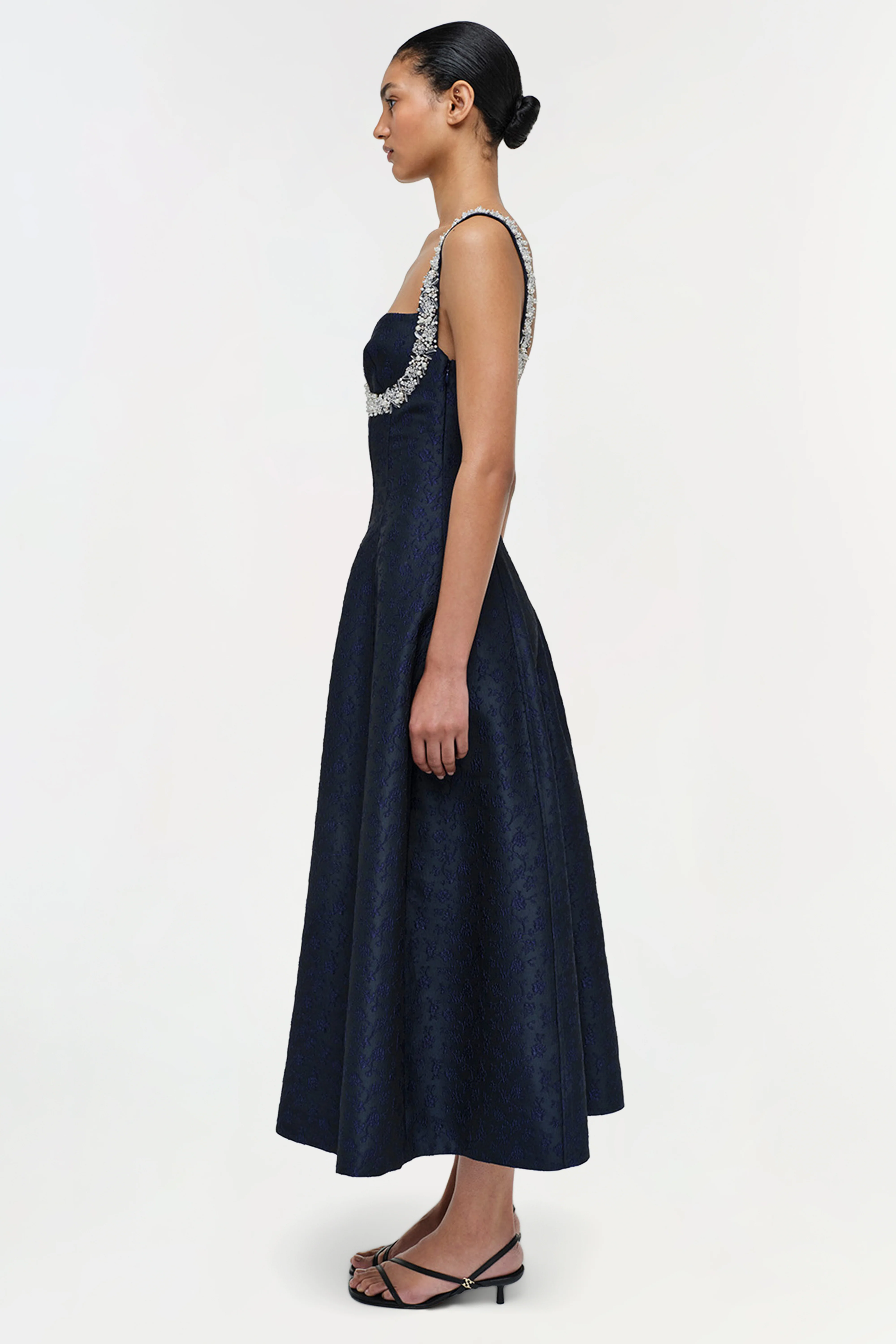 Charlotte Jacquard Midi Dress - Image 3