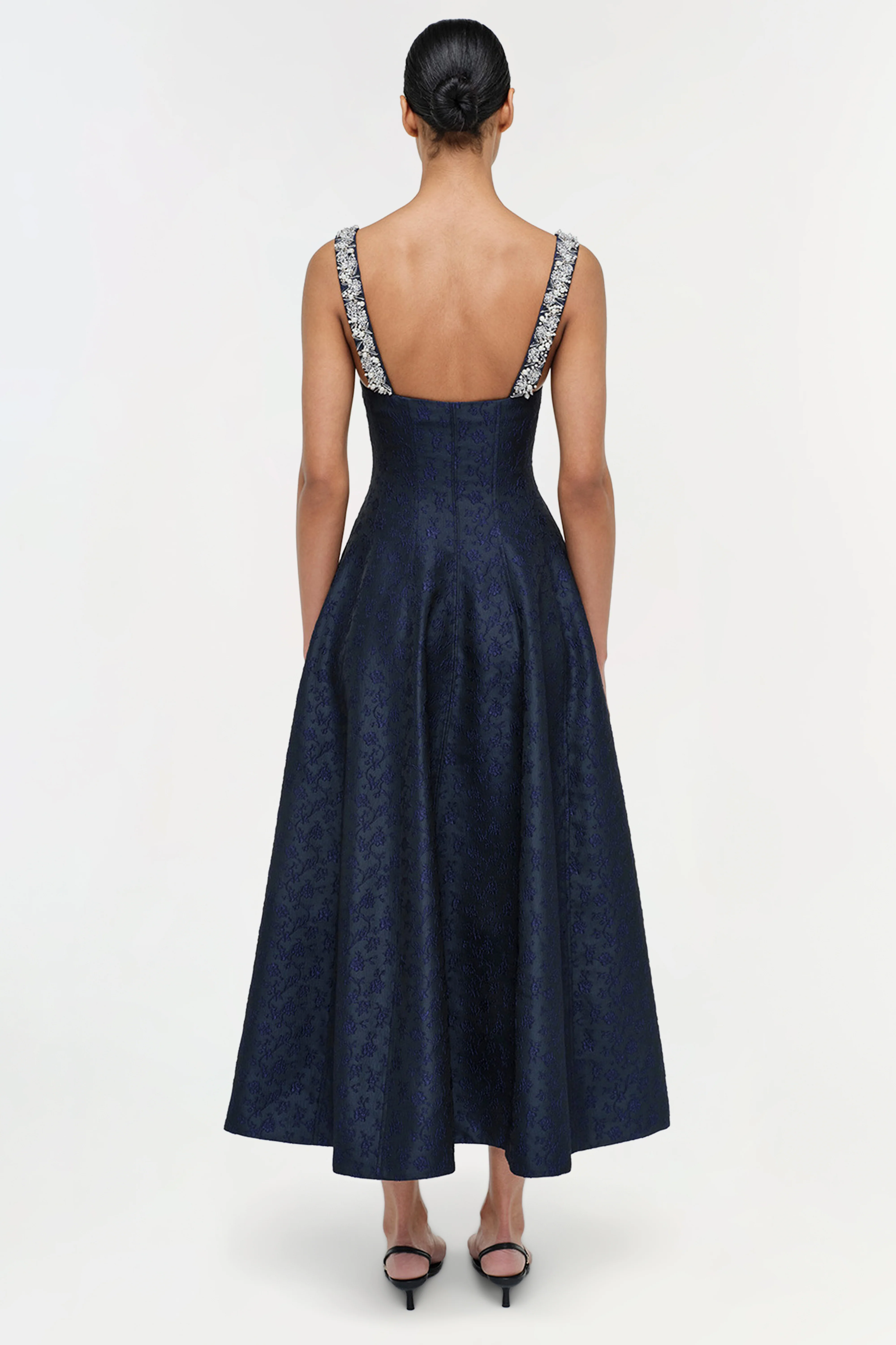 Charlotte Jacquard Midi Dress - Image 4