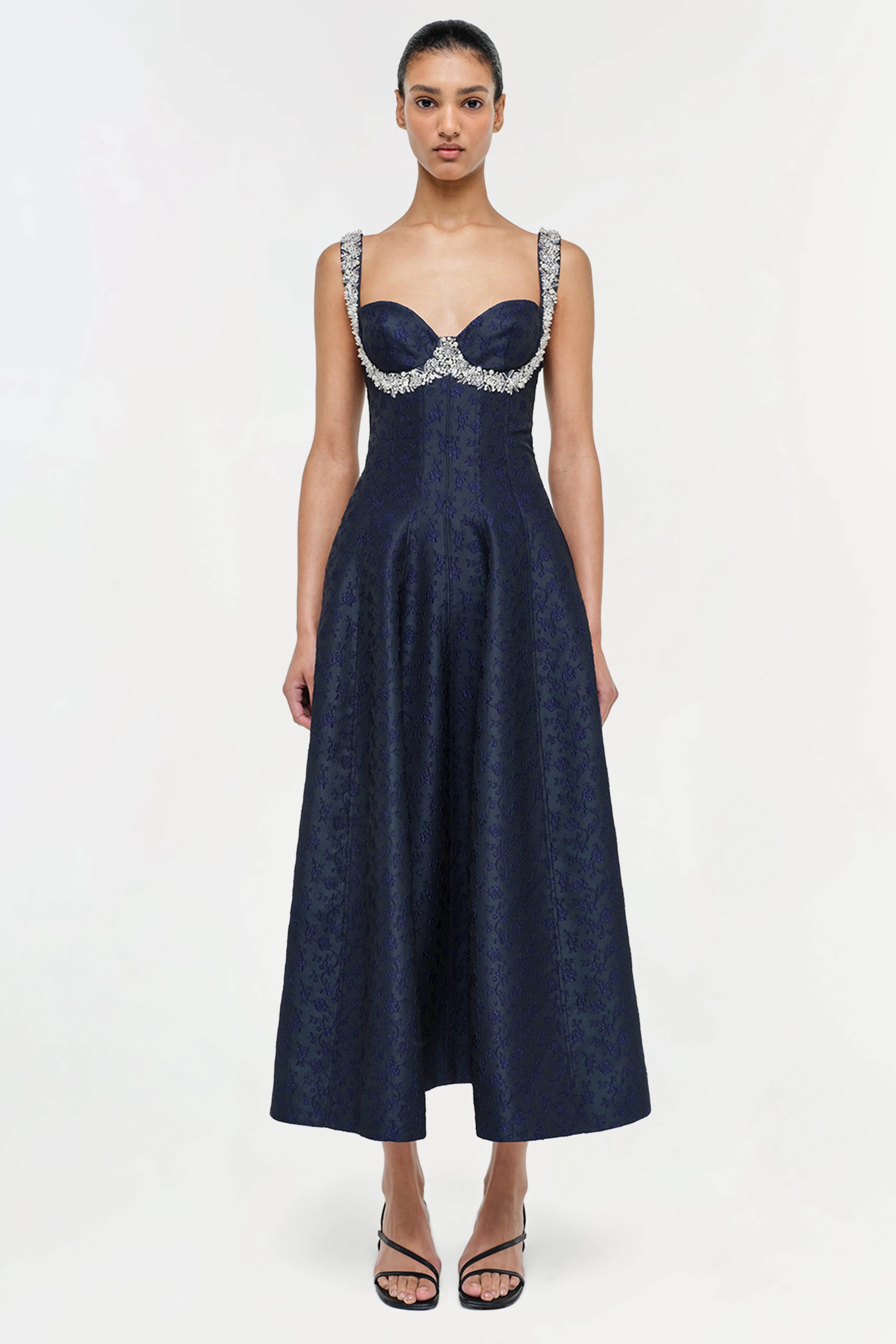 Charlotte Jacquard Midi Dress - Image 5