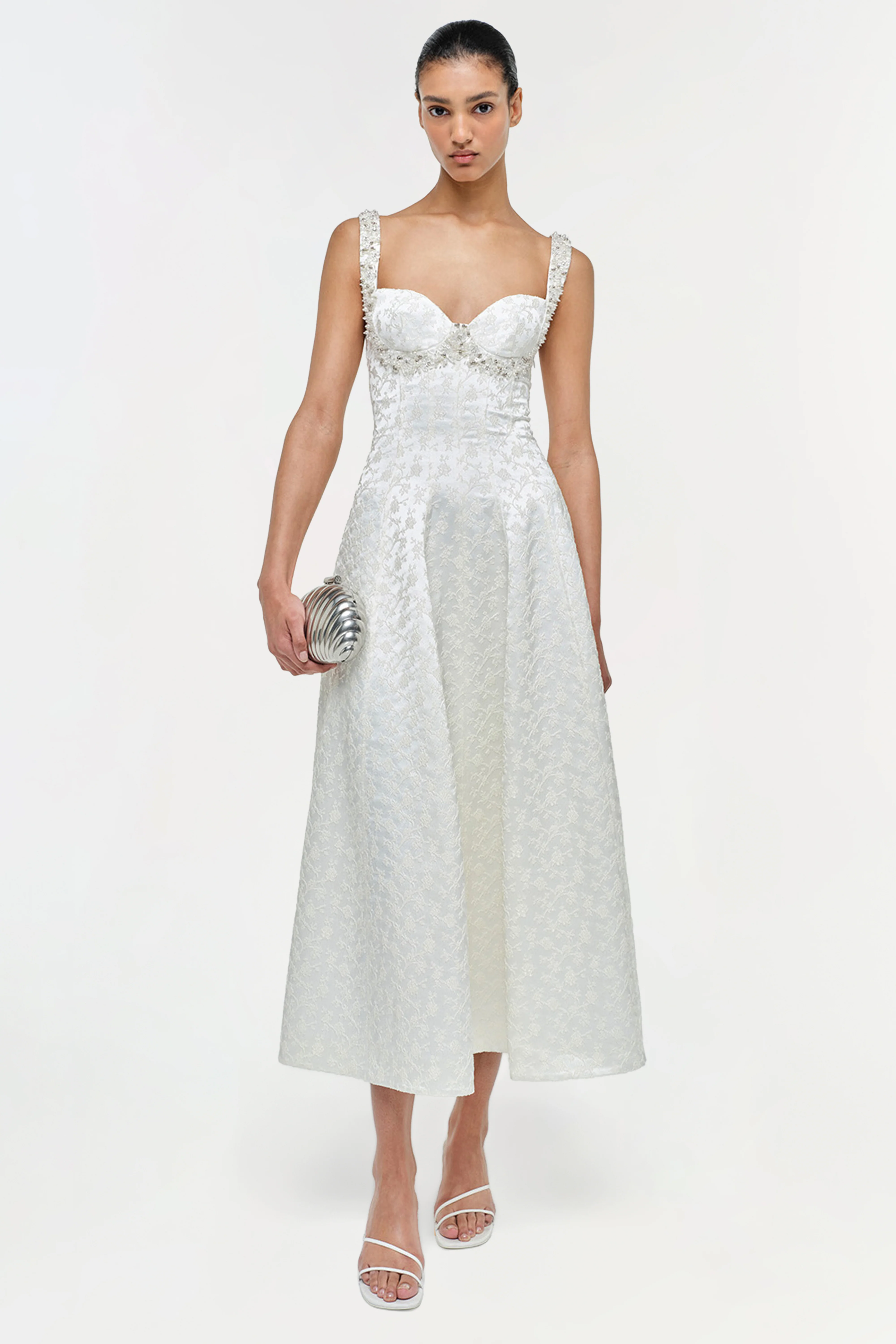 Charlotte Jacquard Midi Dress - Image 2