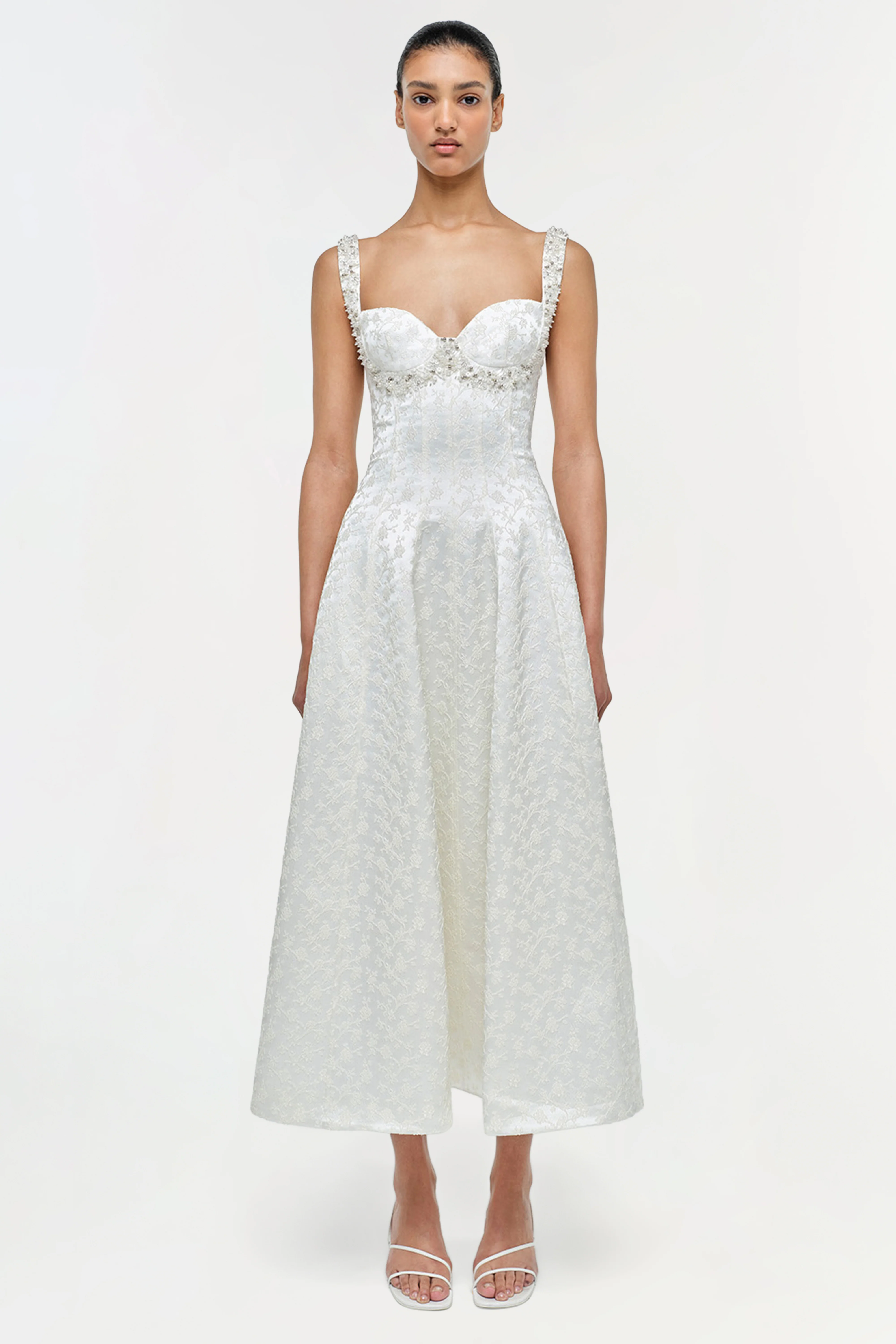 Charlotte Jacquard Midi Dress - Image 5