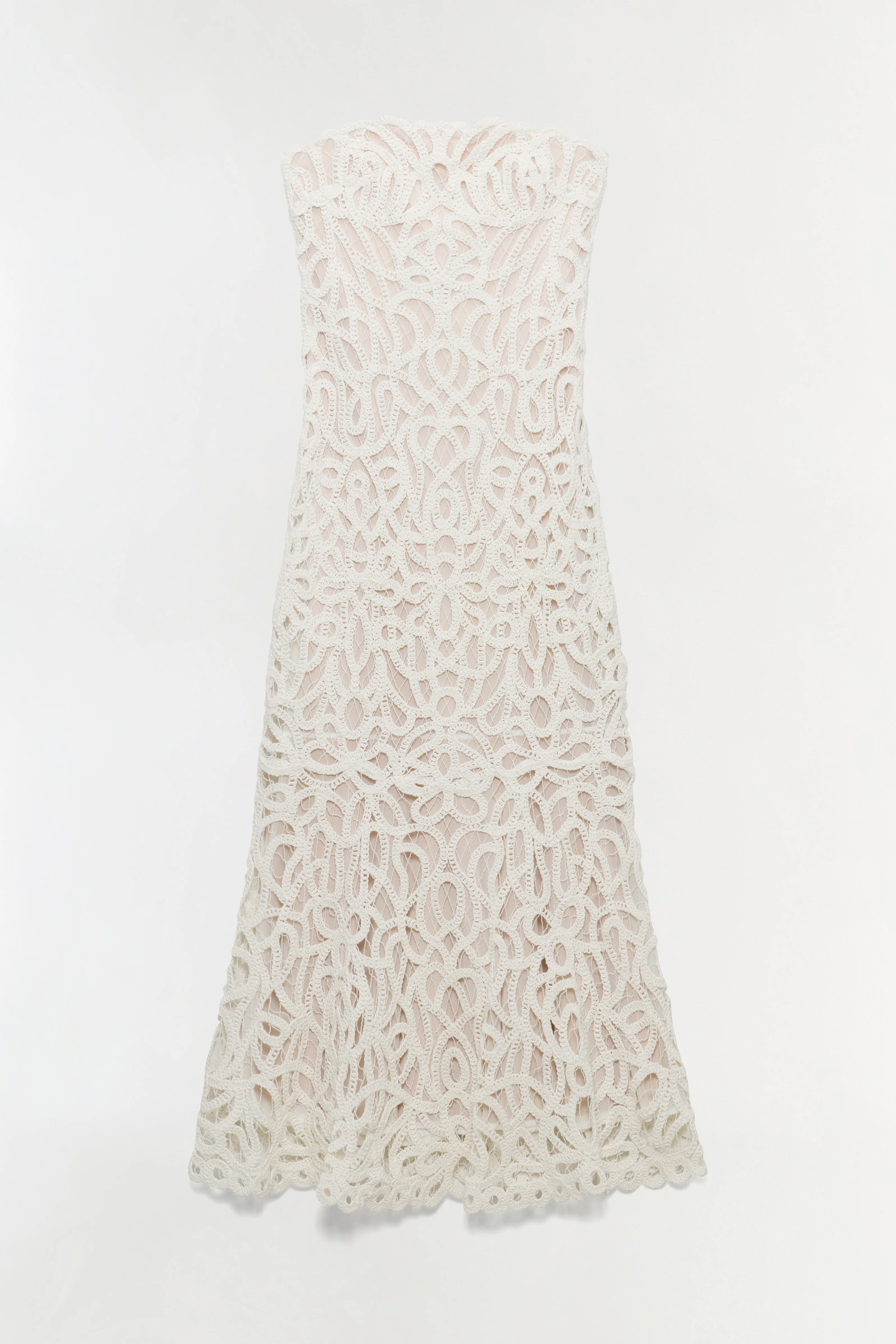 Clairis Lace Bustier Midi Dress