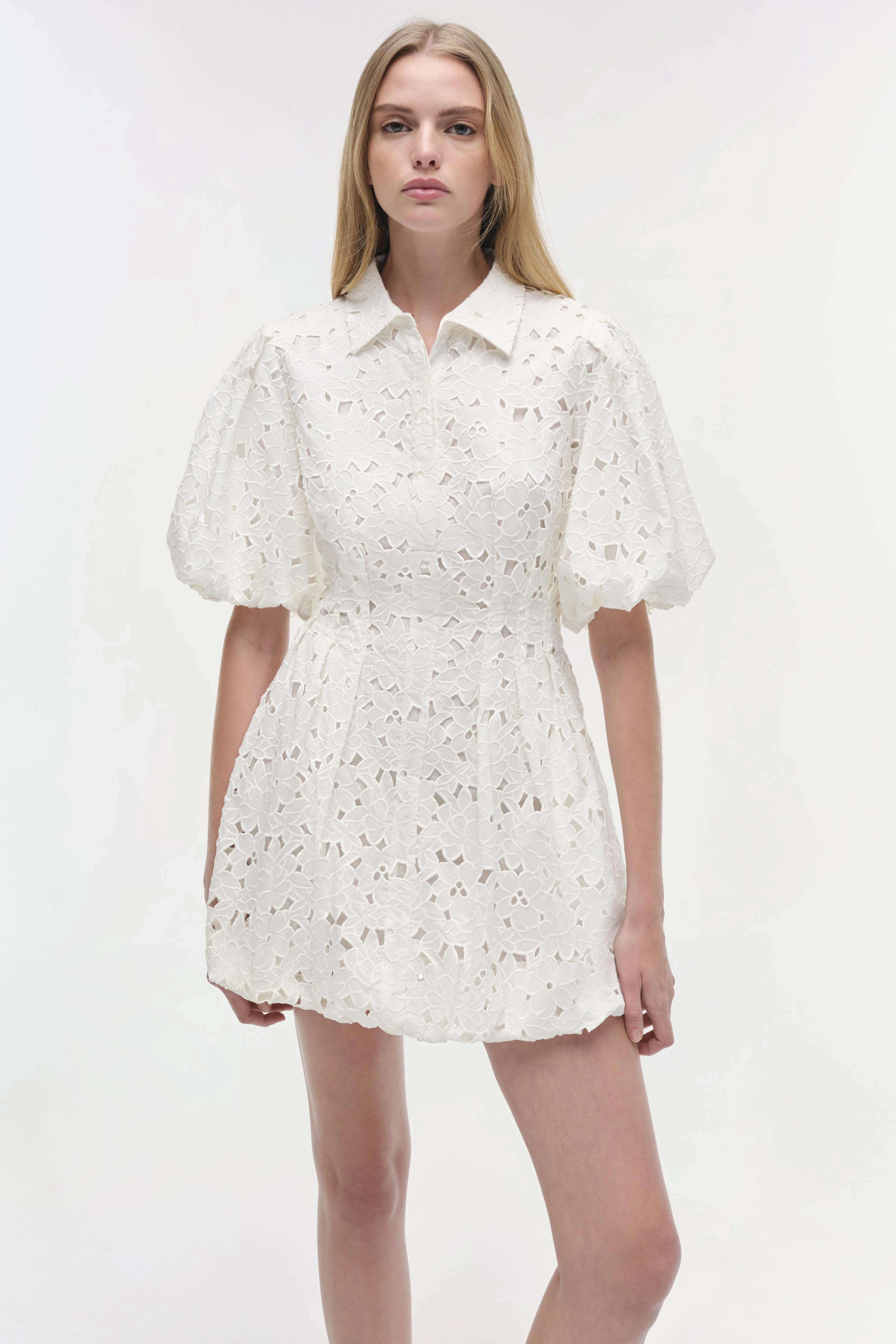 Cleo Embroidered Mini Dress - Image 3