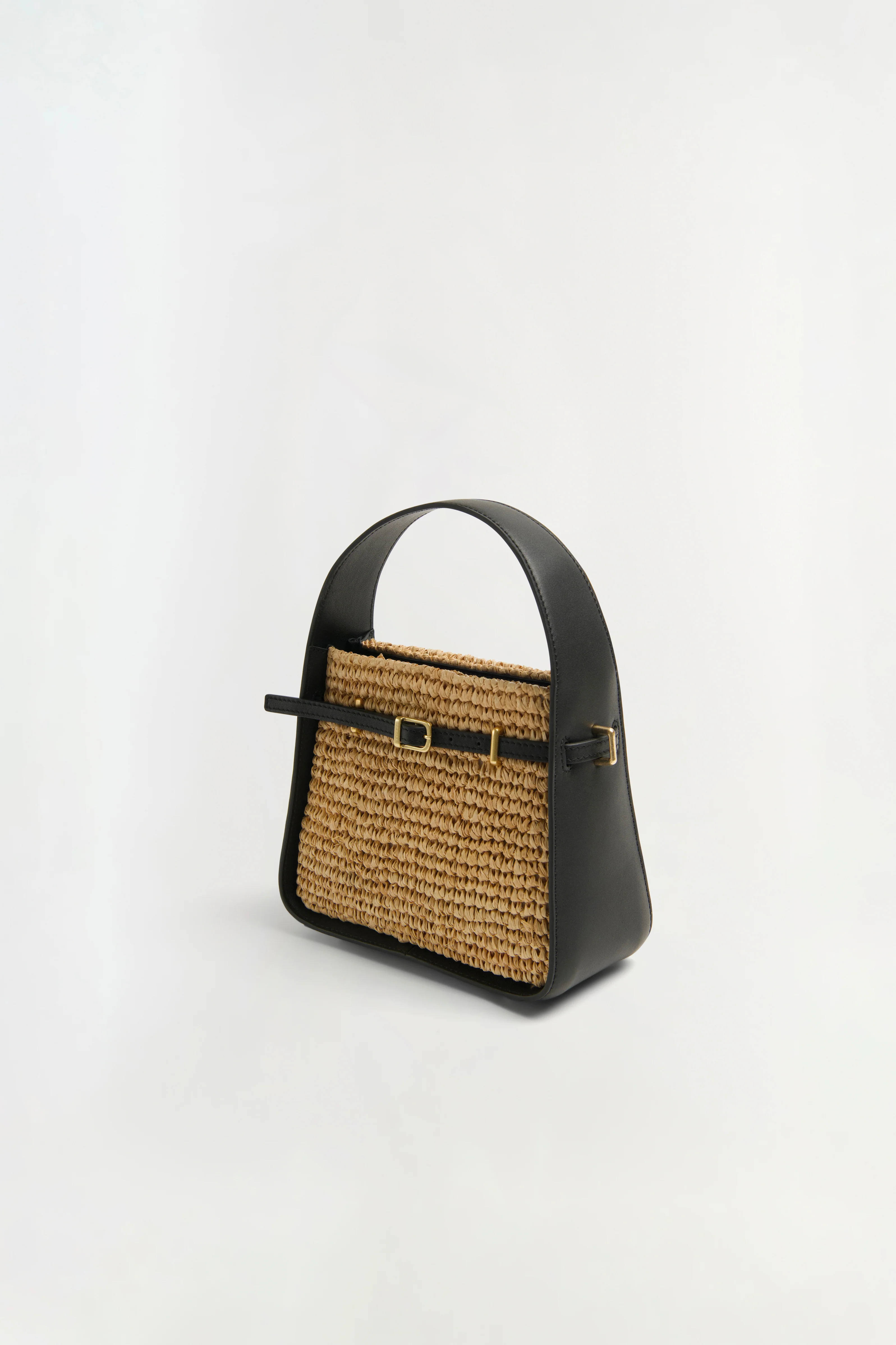 Cleo Mini Raffia Bucket Bag - Image 4