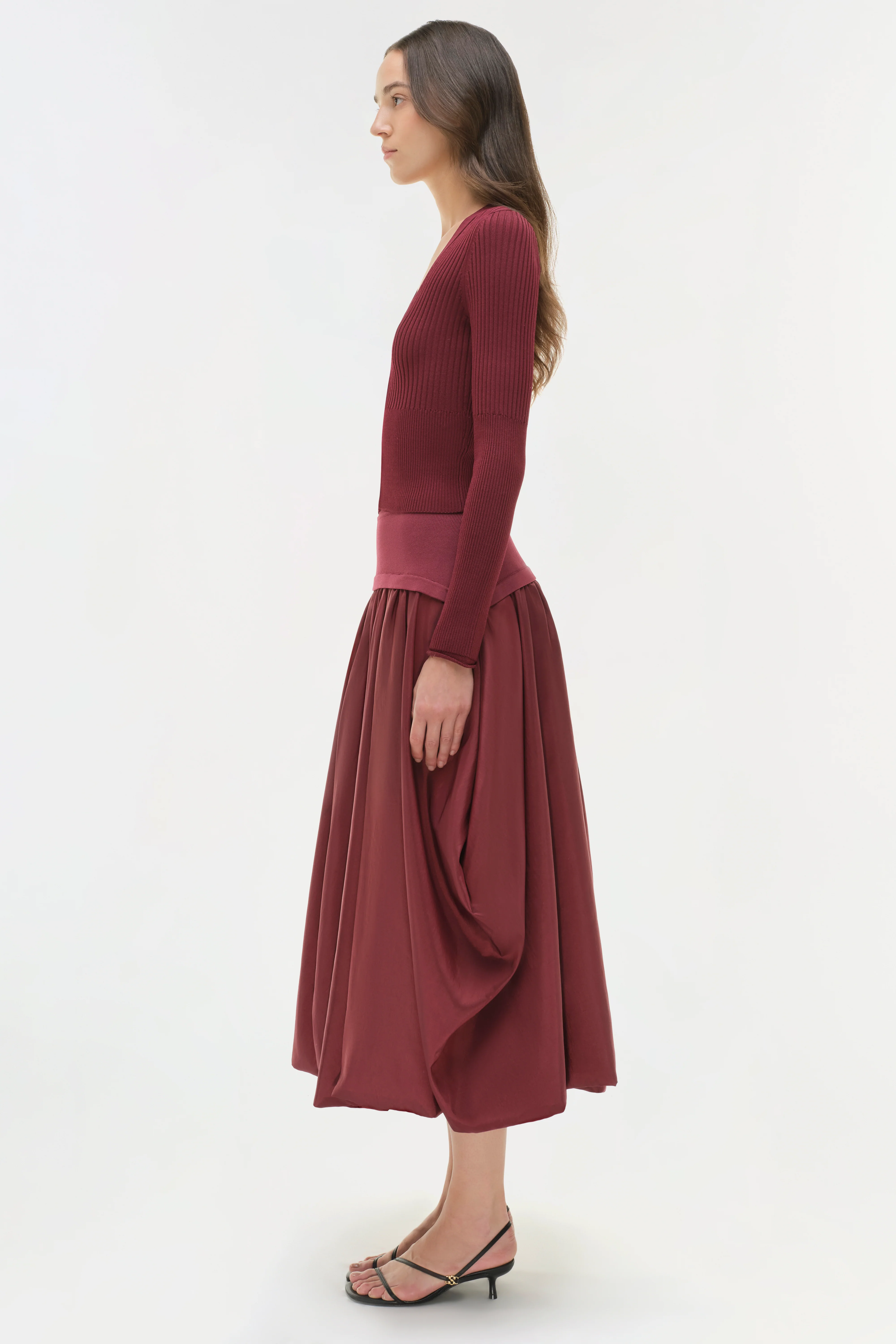 Corinn Taffeta Knit Midi Skirt - Image 5