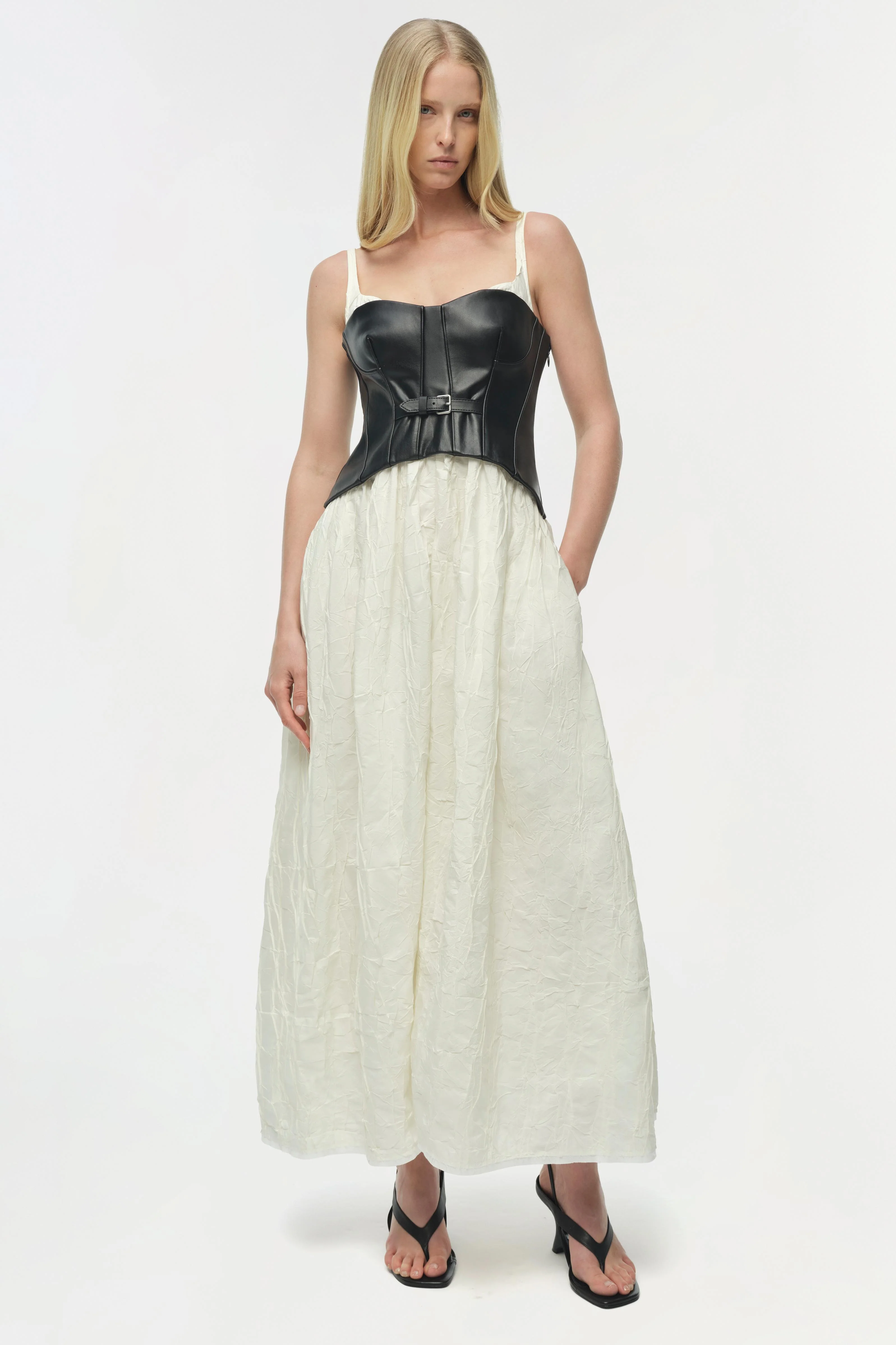 Cortland Belted Bustier Midi Dress - Image 3