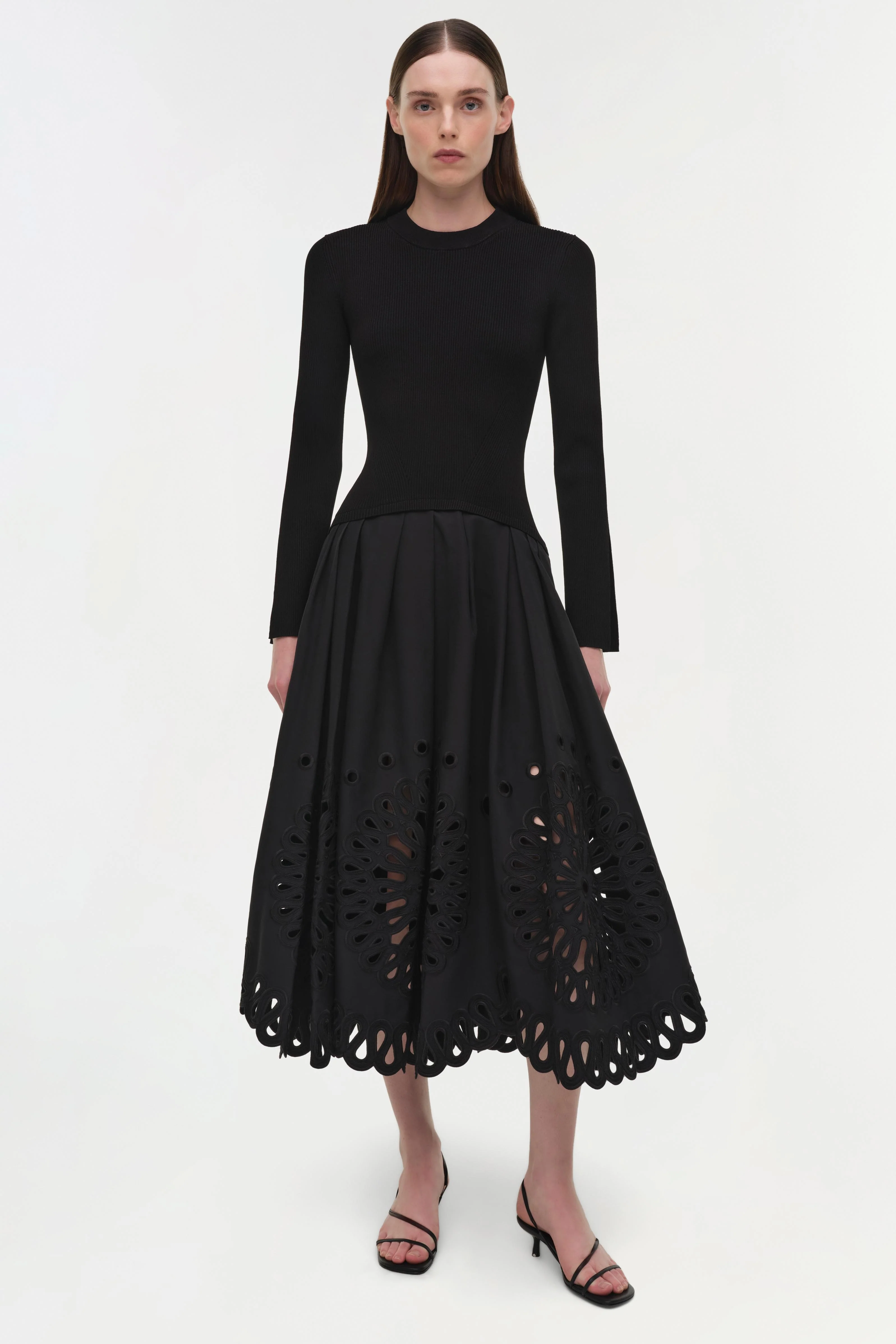 Daila Embroidered Knit Midi Dress - Image 2