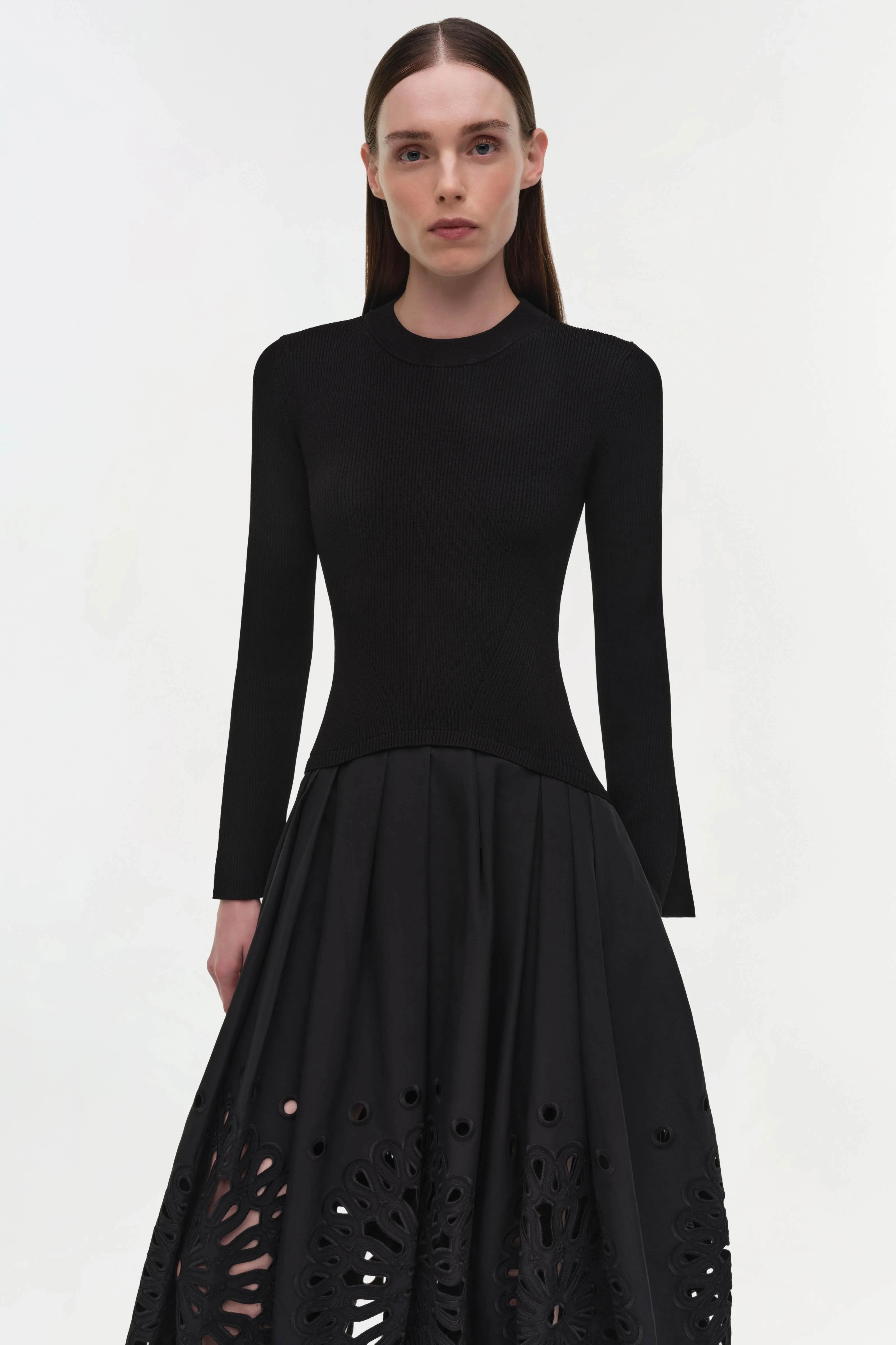Daila Embroidered Knit Midi Dress - Image 3