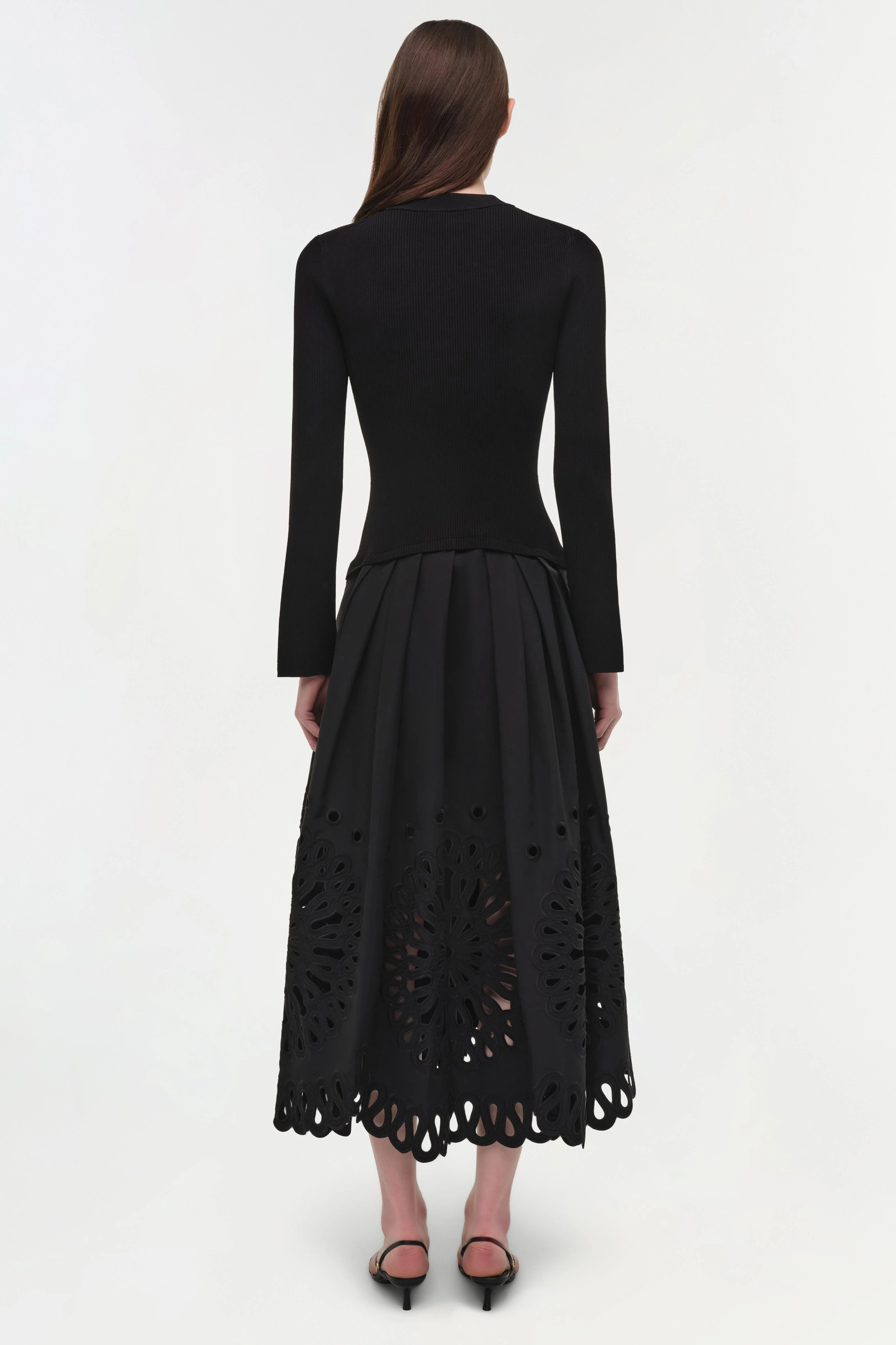 Daila Embroidered Knit Midi Dress - Image 5