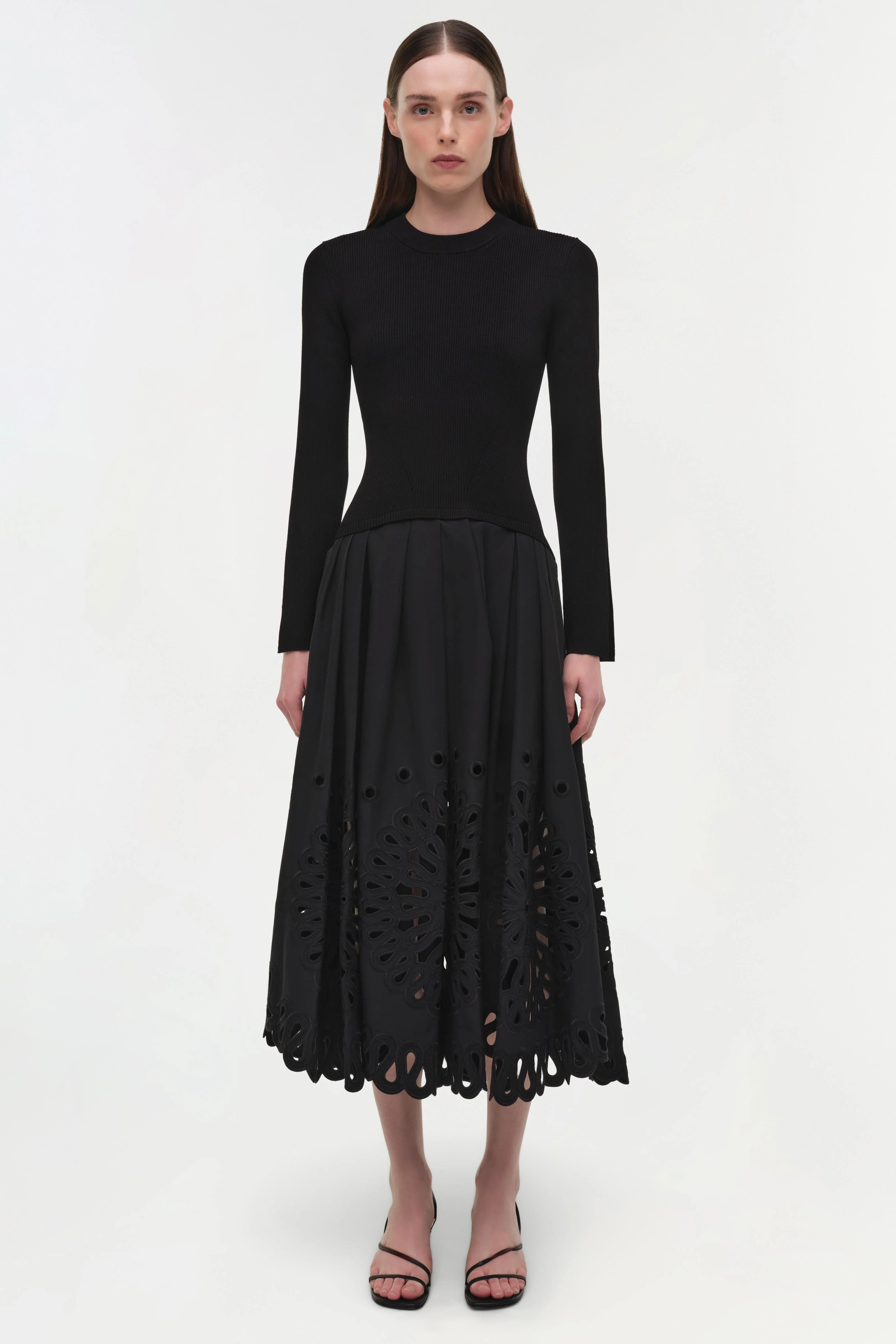 Daila Embroidered Knit Midi Dress - Image 6