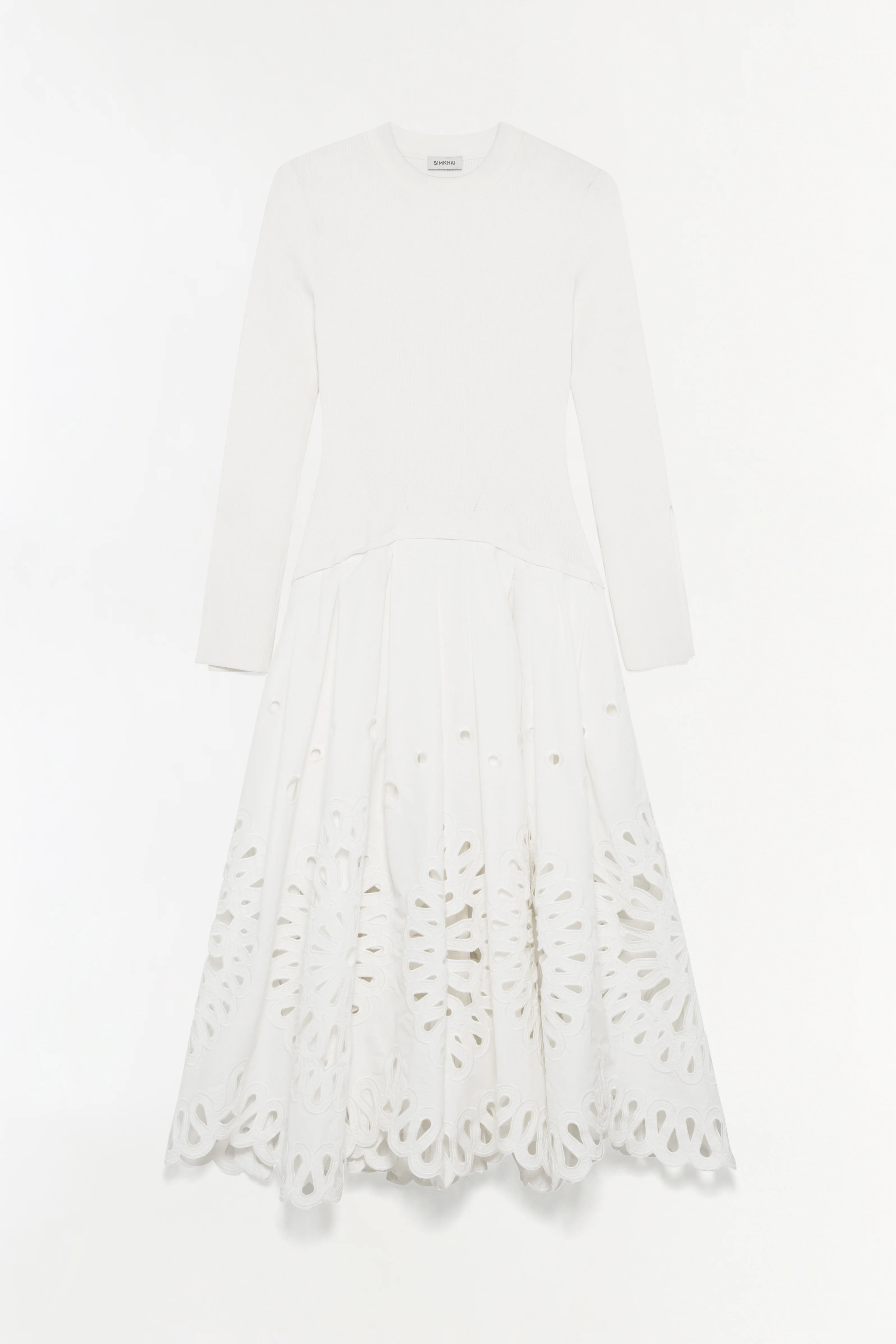 Daila Embroidered Knit Midi Dress