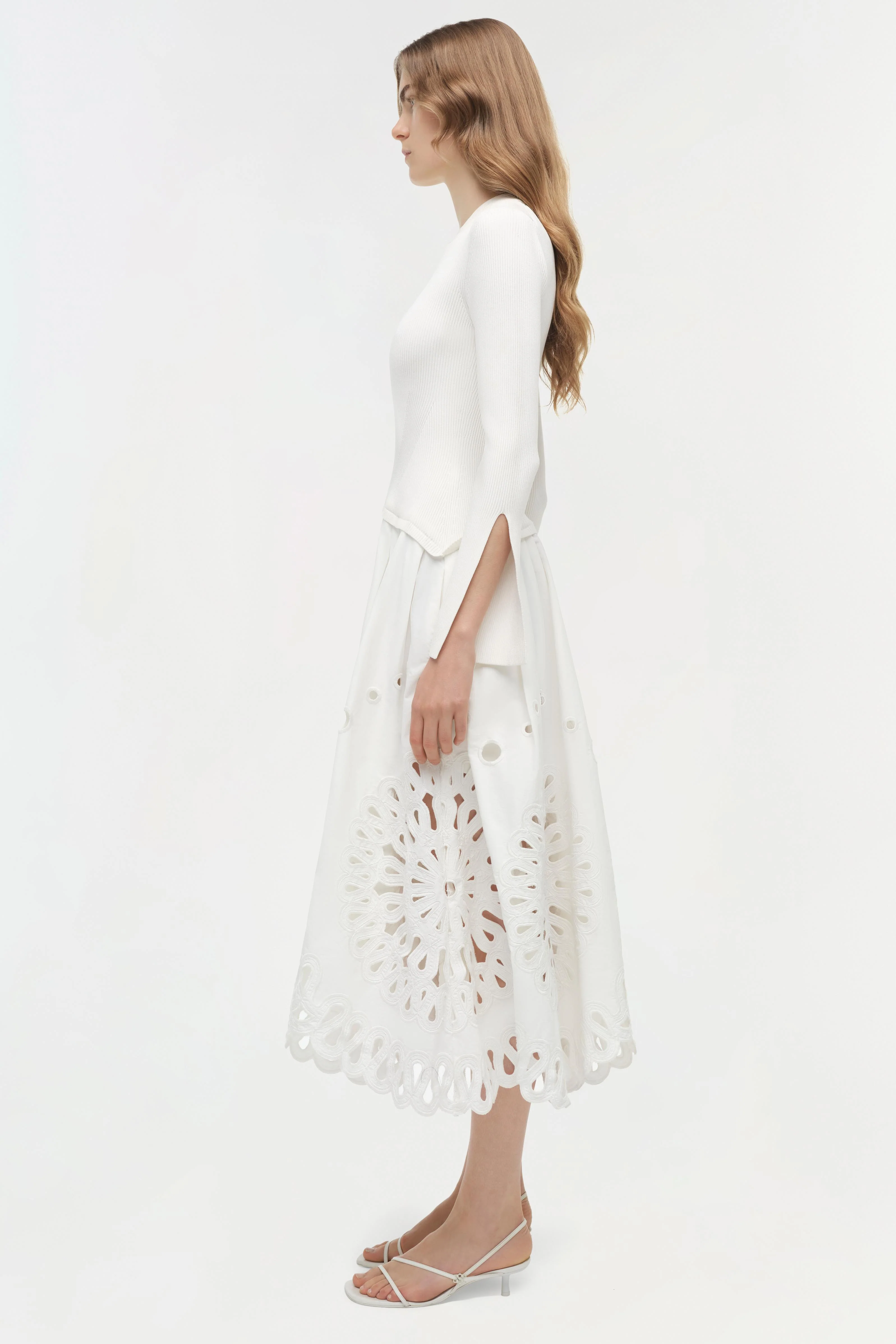 Daila Embroidered Knit Midi Dress - Image 4