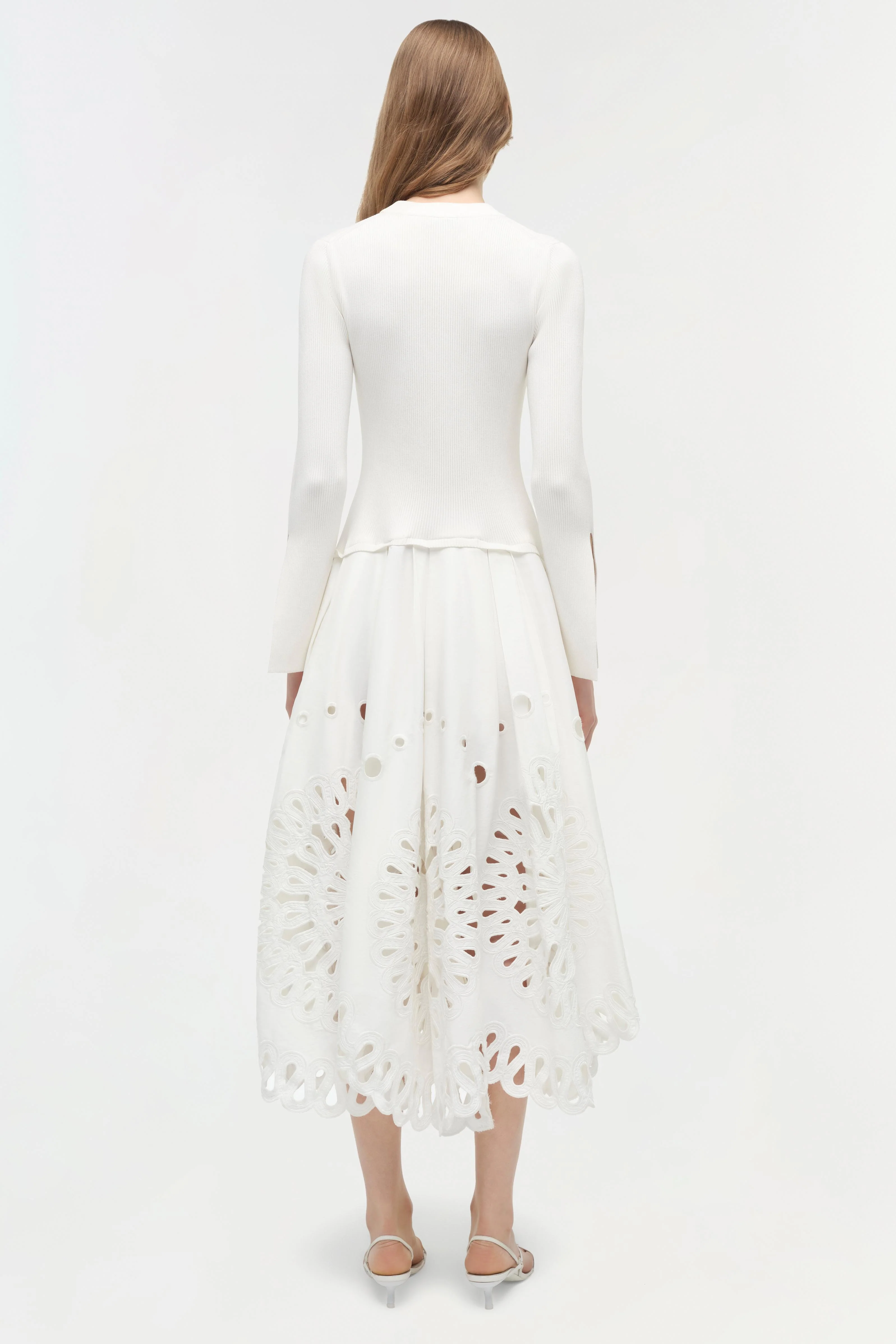 Daila Embroidered Knit Midi Dress - Image 5