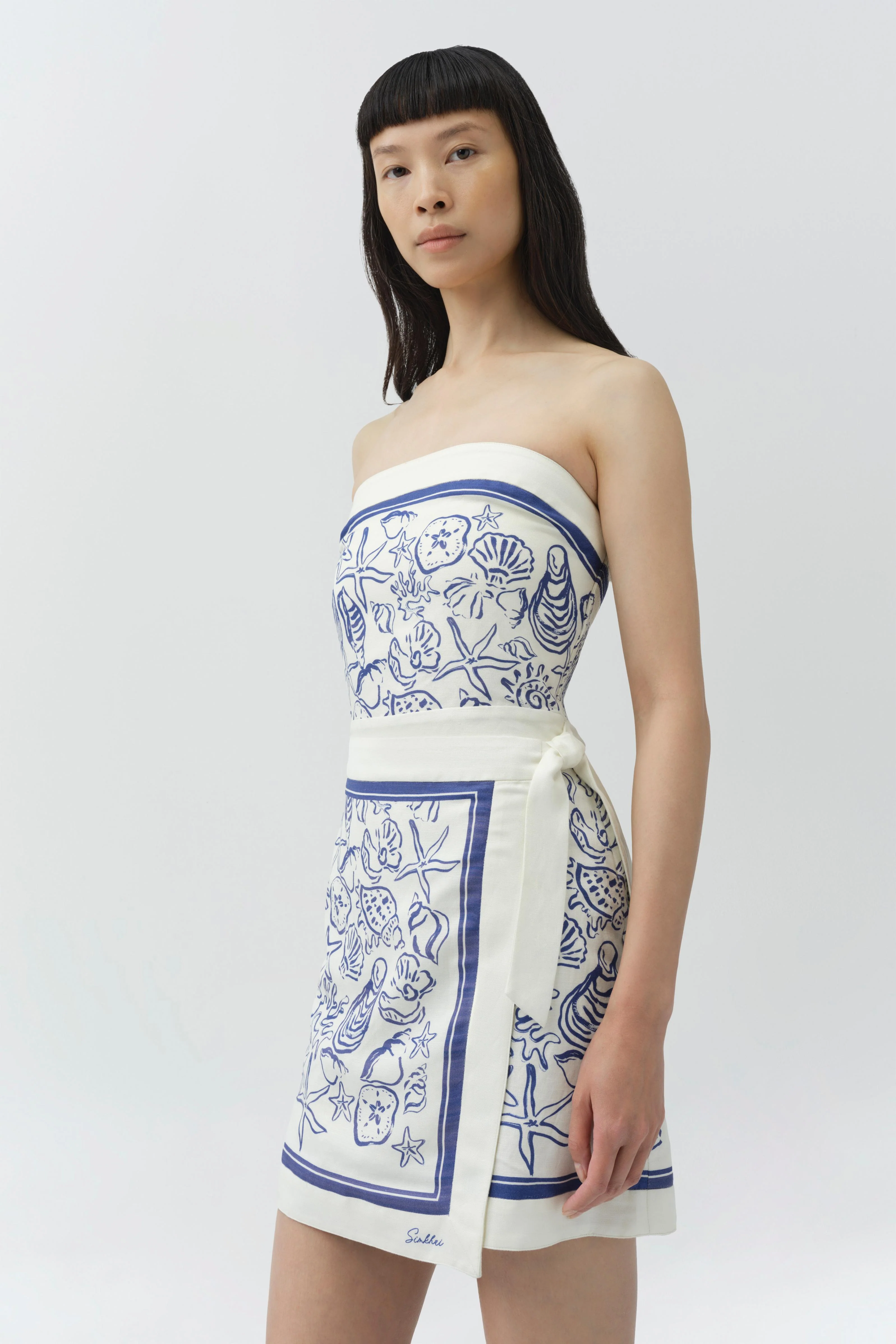 Darbie Linen Bustier Mini Dress - Image 3