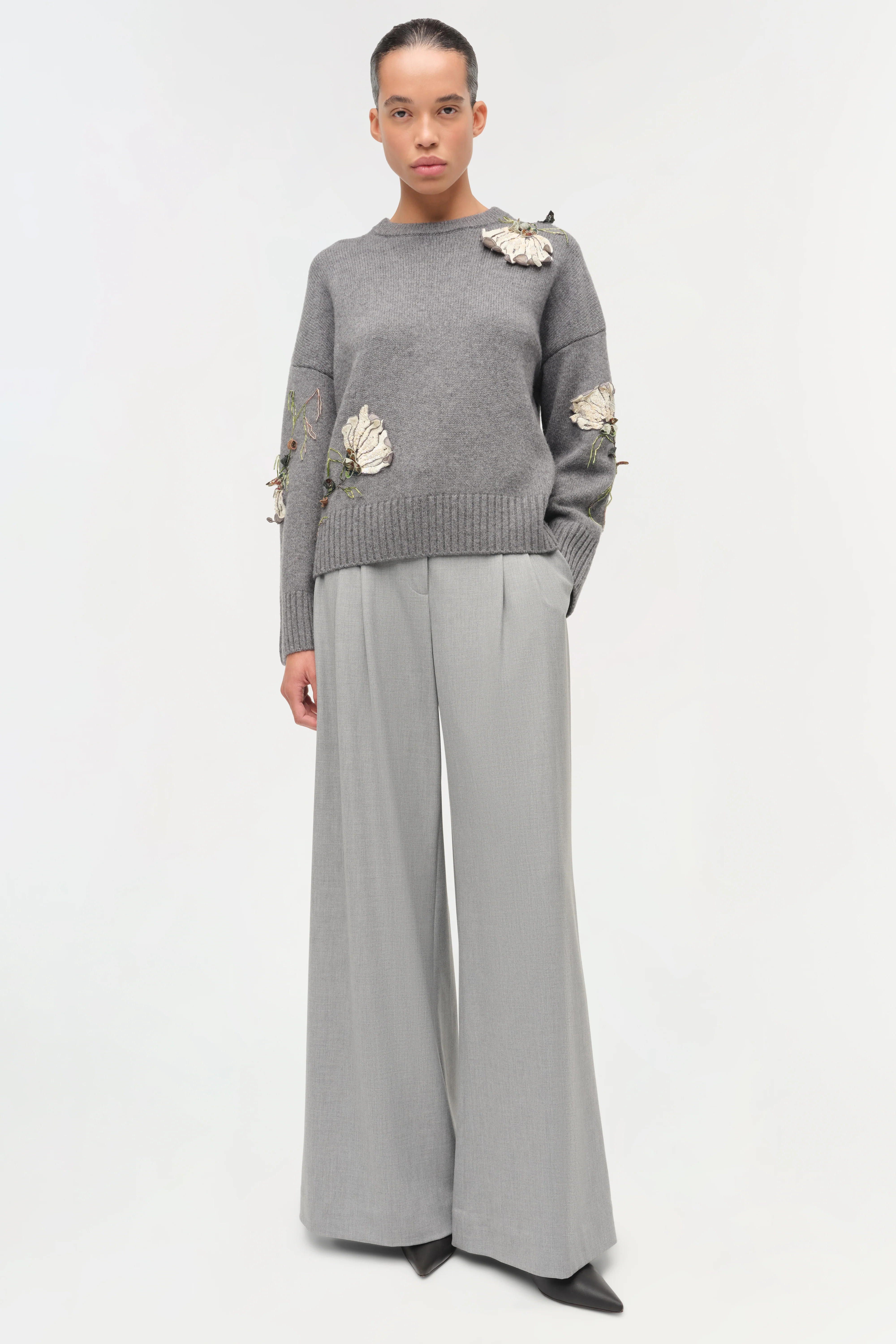 Dawna Floral Embellished Sweater - Image 2