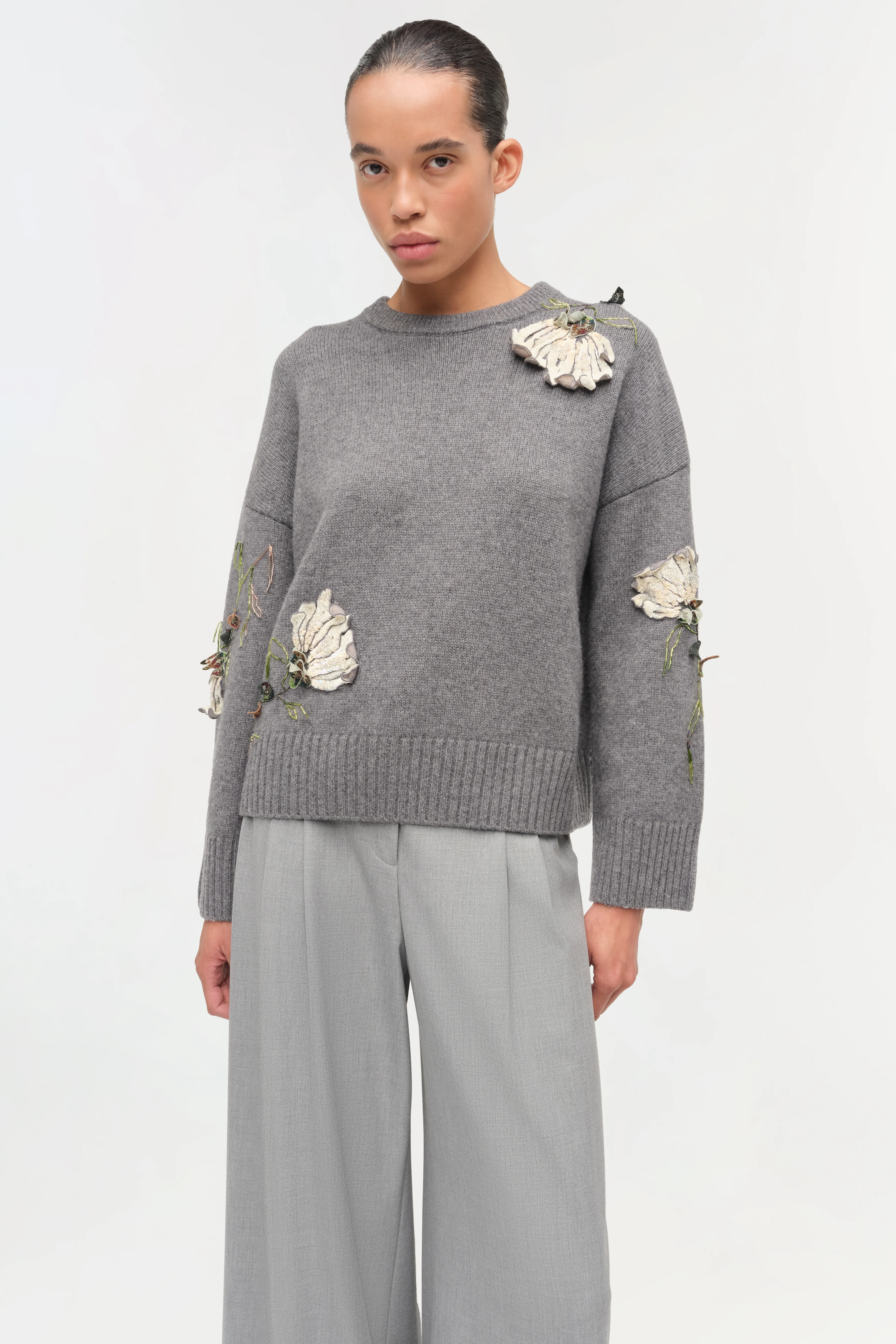 Dawna Floral Embellished Sweater - Image 3